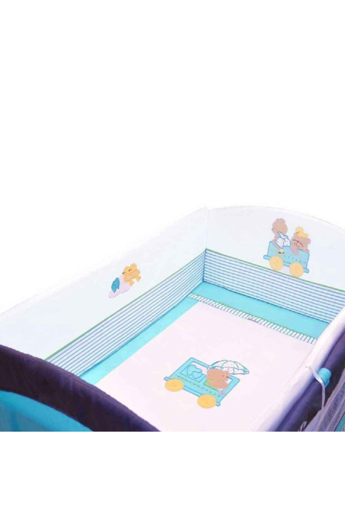 Sunny Baby Ayıcıklı Oyun Parkı Lüks Uyku Seti 70x110 Turkuaz(mnz603)