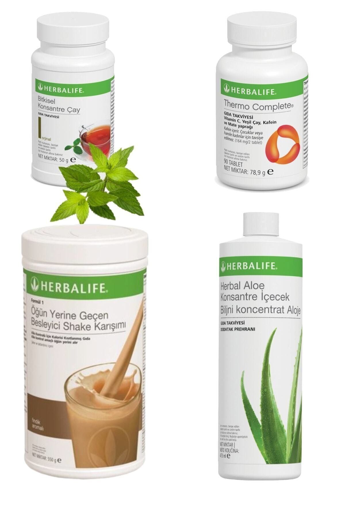 Herbalife Yağ Yakıcı Set - 1 Fındık - 1 Klasik Çay + Aloe Içecek + Thermo