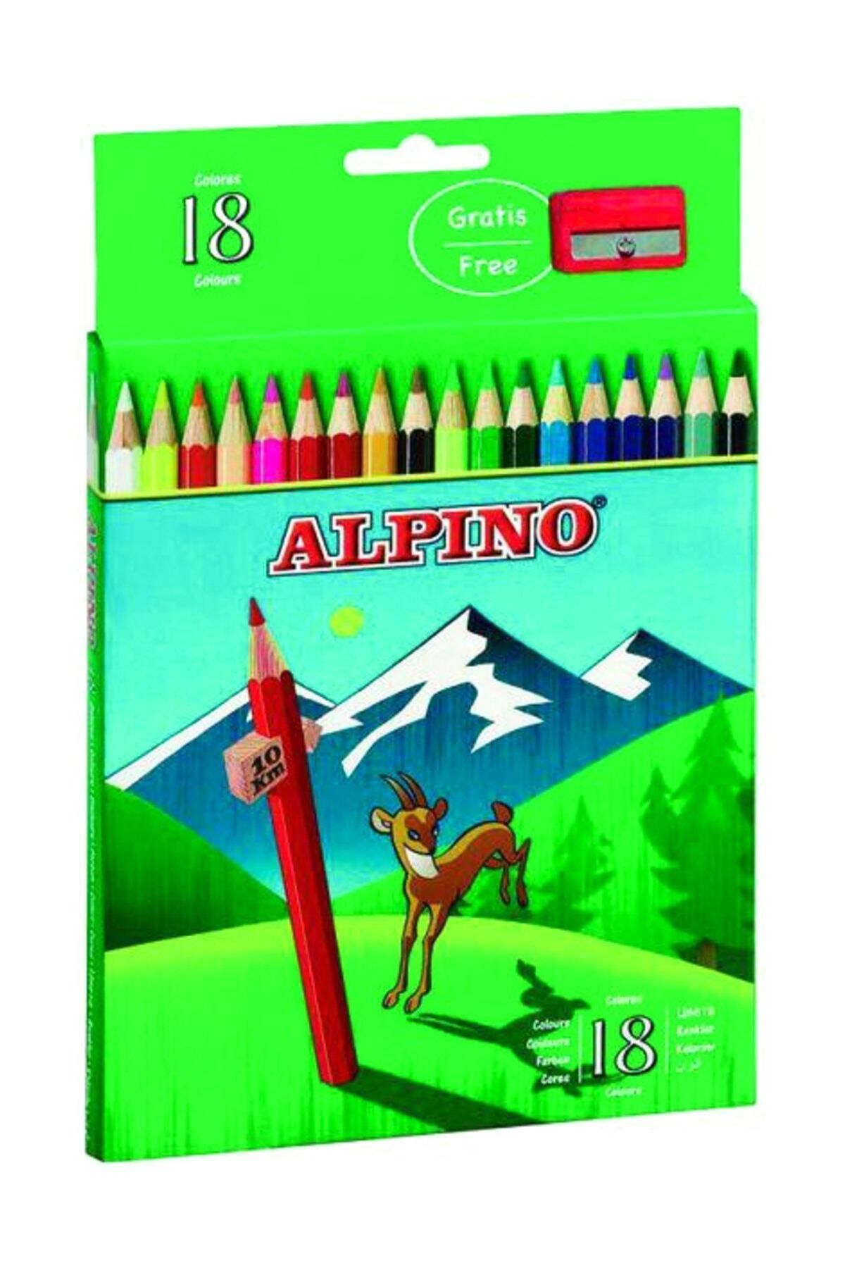 Alpino Alpino 18 Renk Klasik Uzun Boya Kalemi Al-10656
