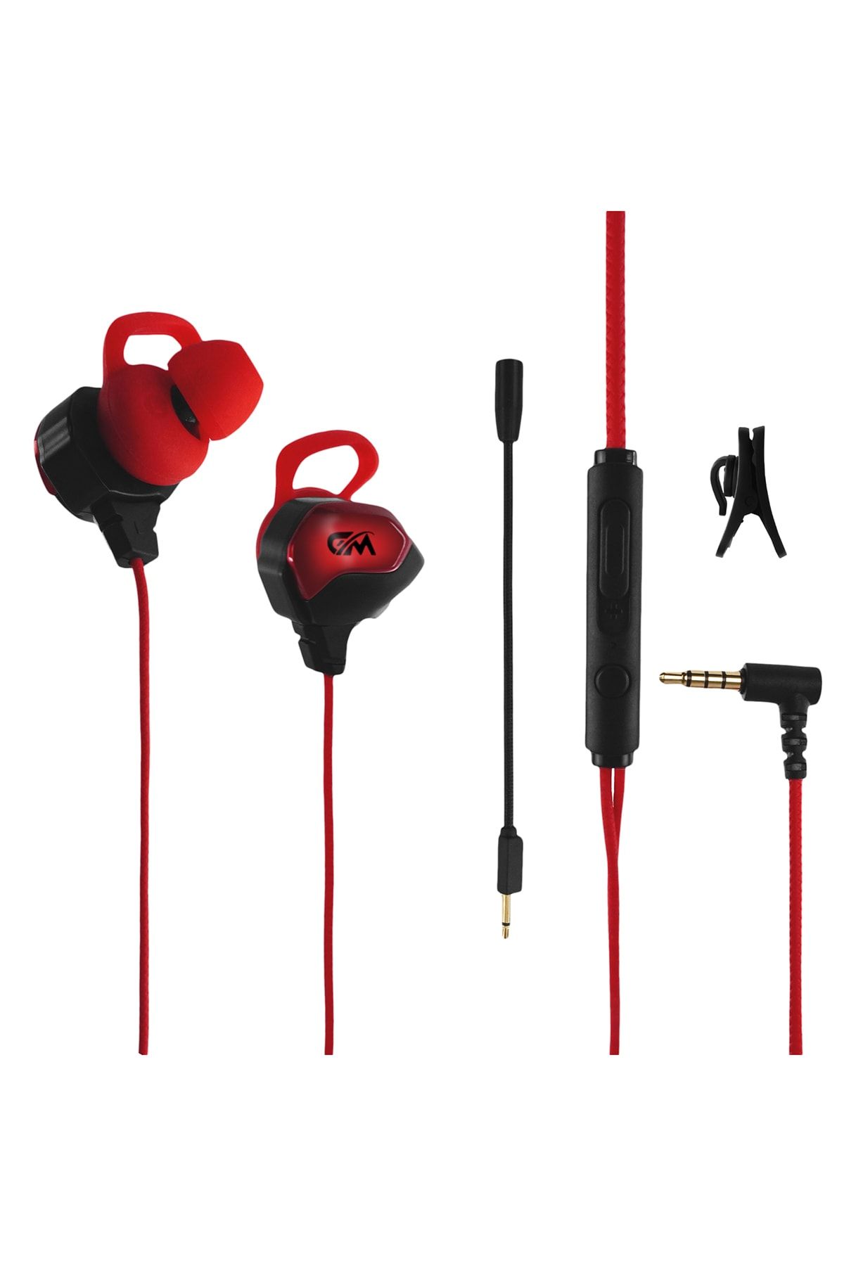 MF PRODUCT Kırmızı Strike 0635 Mikrofonlu Kablolu Kulak İçi Oyuncu Kulaklığı