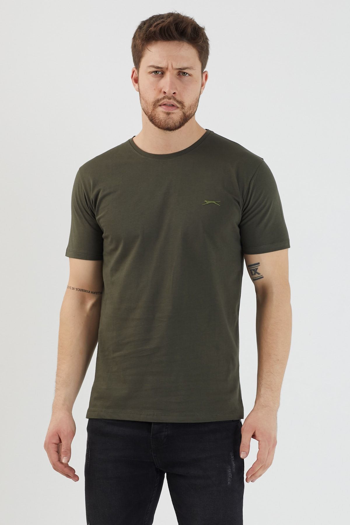 Slazenger SANDER Erkek T-Shirt Haki ST11TE083