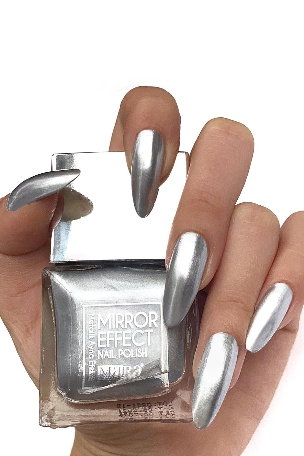 Mara Metalik Ayna Efektli Oje Gümüş 15ml