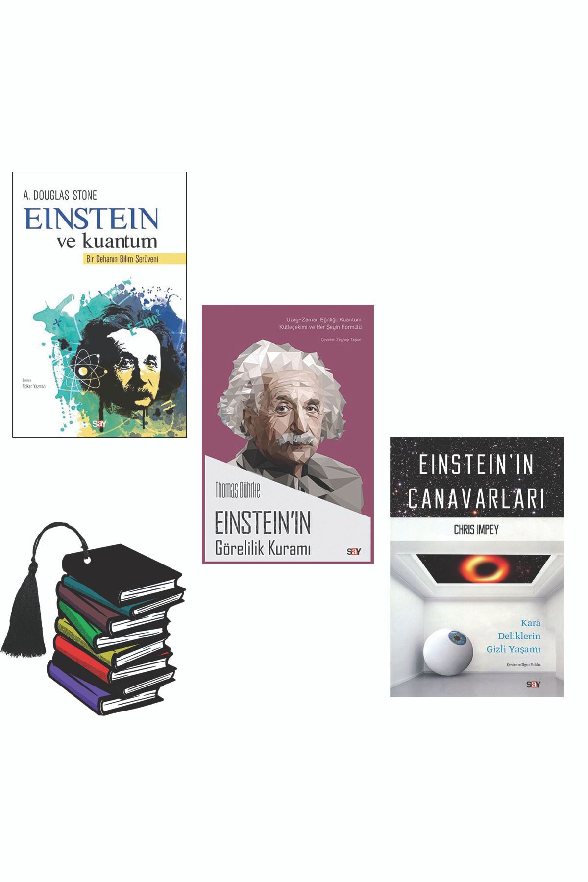 Say Yayınları Albert Einstein - Einstein Ve Kuantum - Einsten'in Görelilik Kuramı - Einstein'in Canavarları