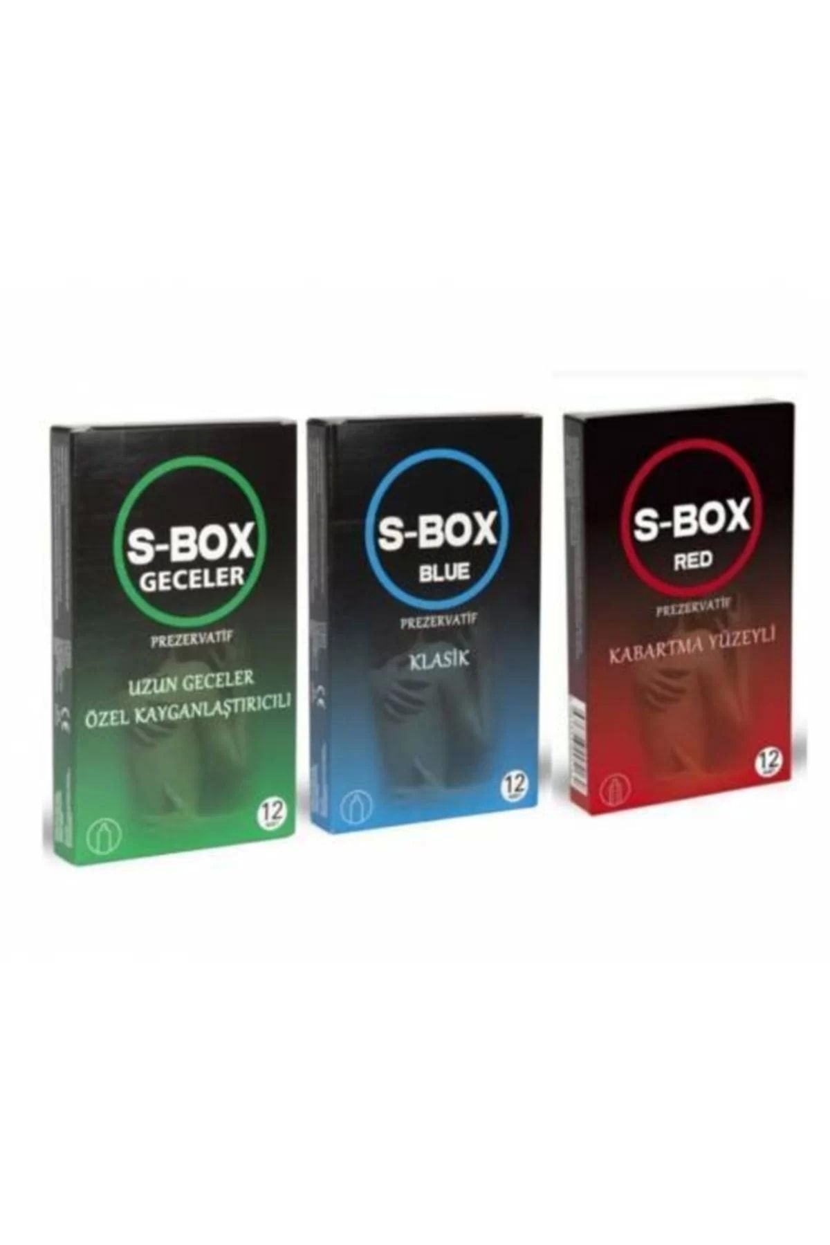 S-Box Prezervatif Seti Klasik 12 Li Red Kabartmalı 12 Li Uzun Geceler 12 Li