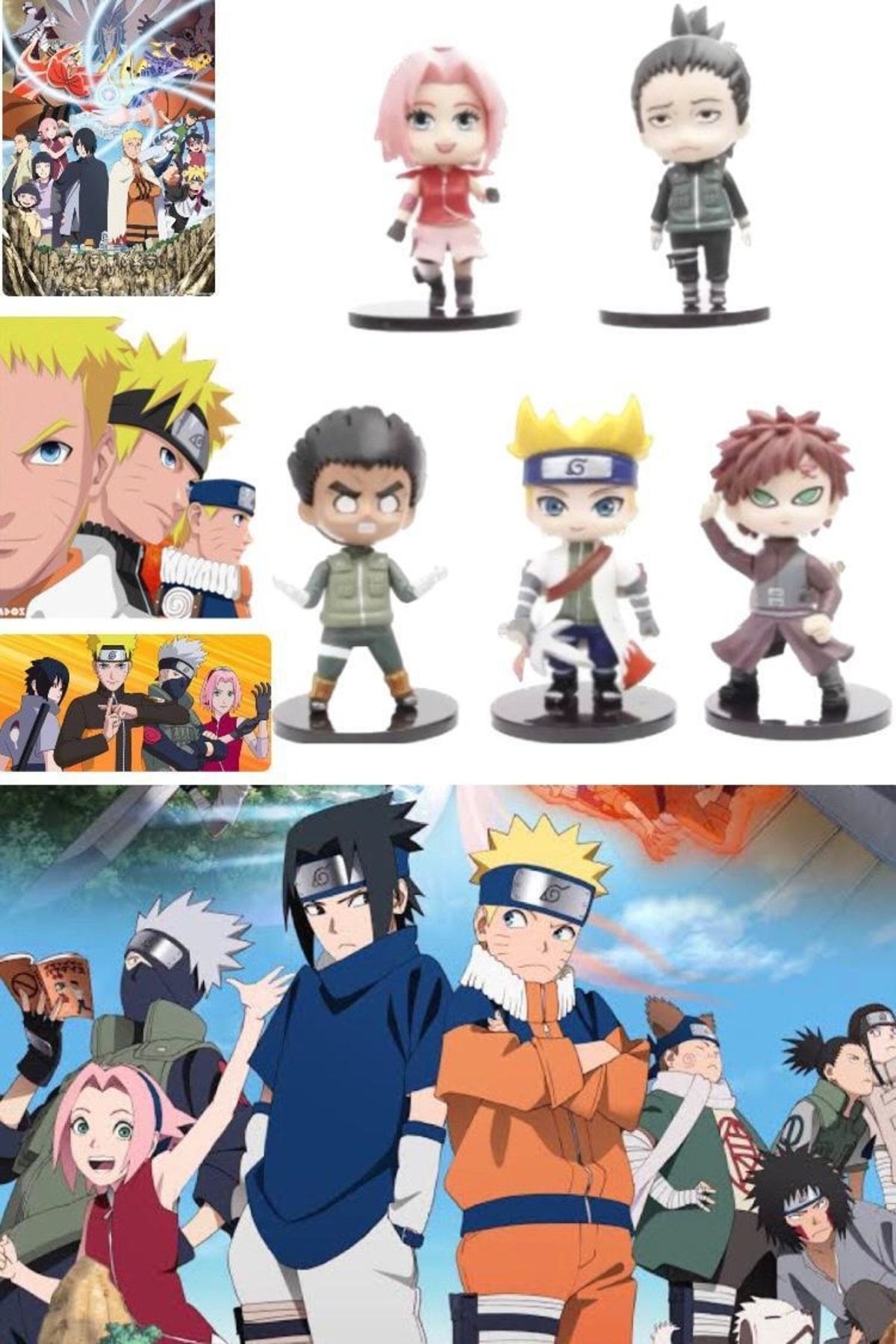 Utelips 5 Adet Minyatür Naruto Uzumaki Ve Anime Film Baş Kahramanlar Serisi Figür Heykel Seti Şık Hediyelik