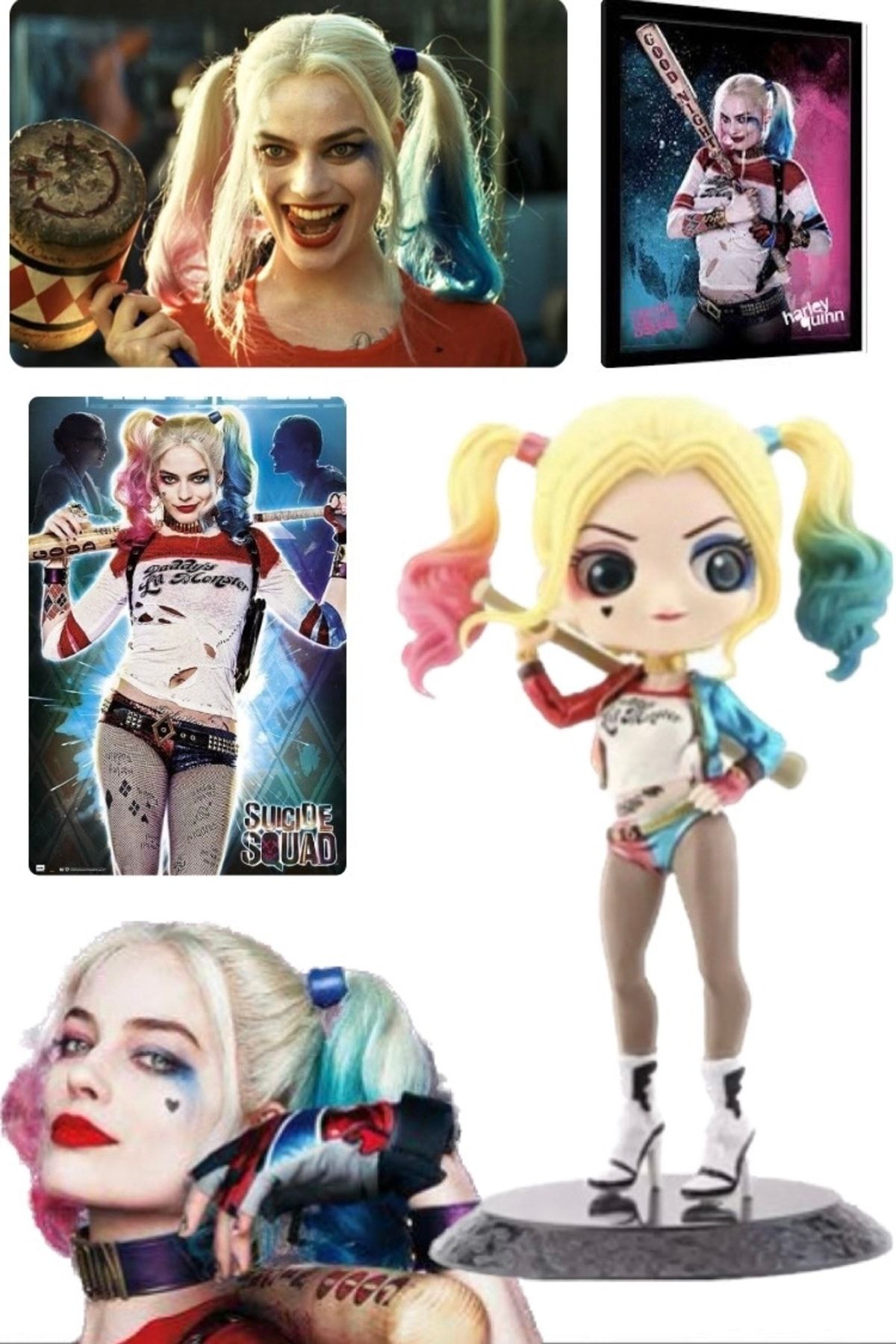 Utelips Harley Quinn Joker Kadın Figürü Büyük Boy Kutulu Hediyelik Çocuklar Için Hediyelik Figür Heykel New