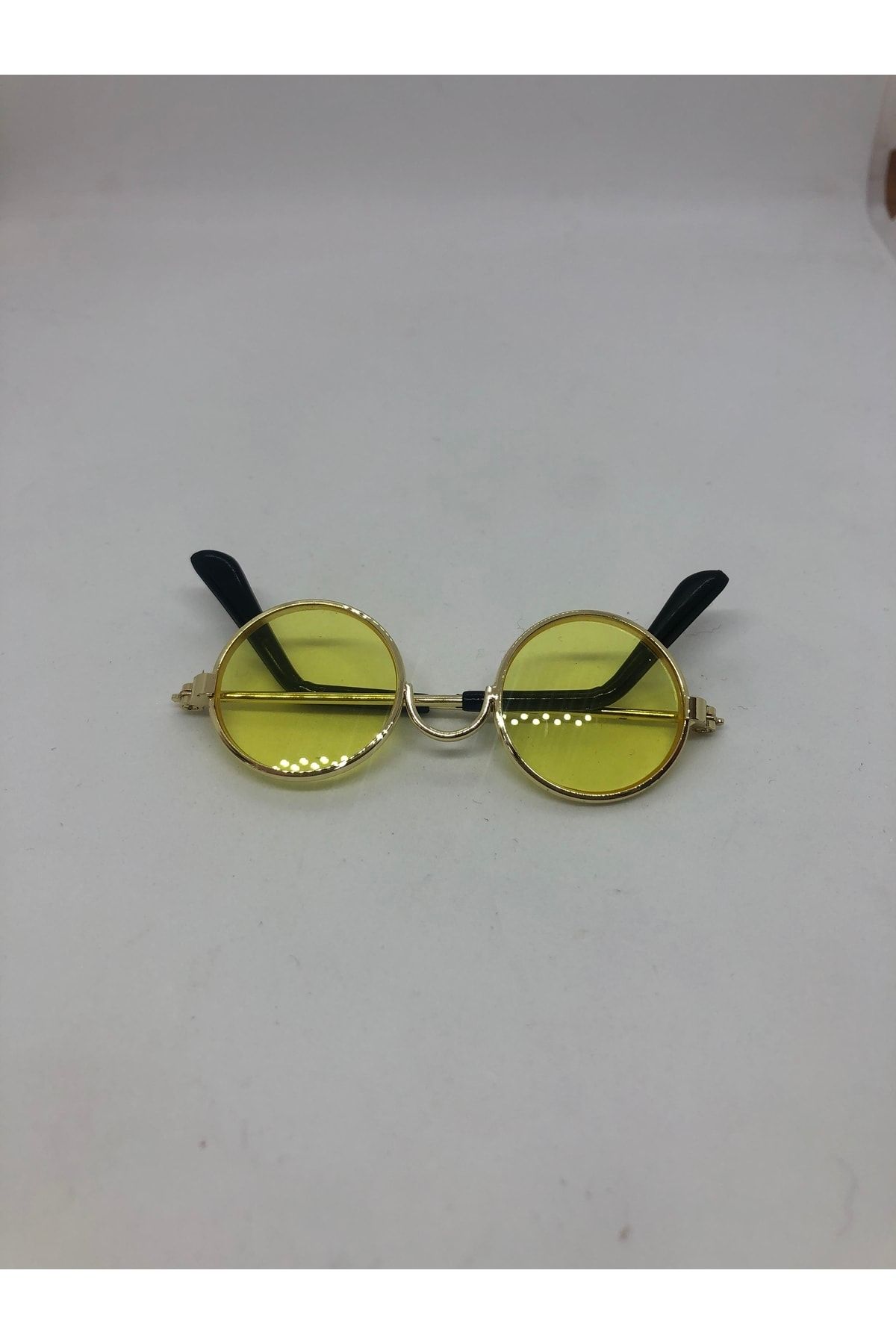 Zeynepörgüevi Metal Çerçeveli Gözlük (sarı Cam Rengi)  Parti Gözlüğü