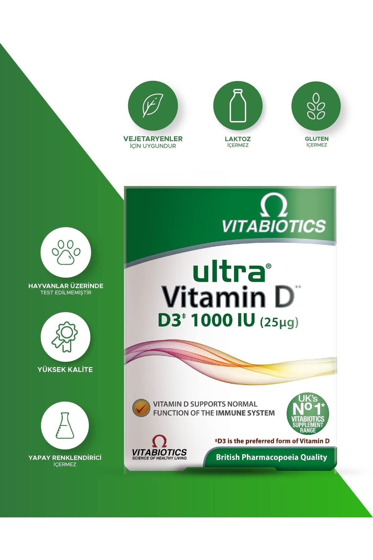 Vitabiotics Ultra Vitamin D D3 1000ıu 96 Kapsül