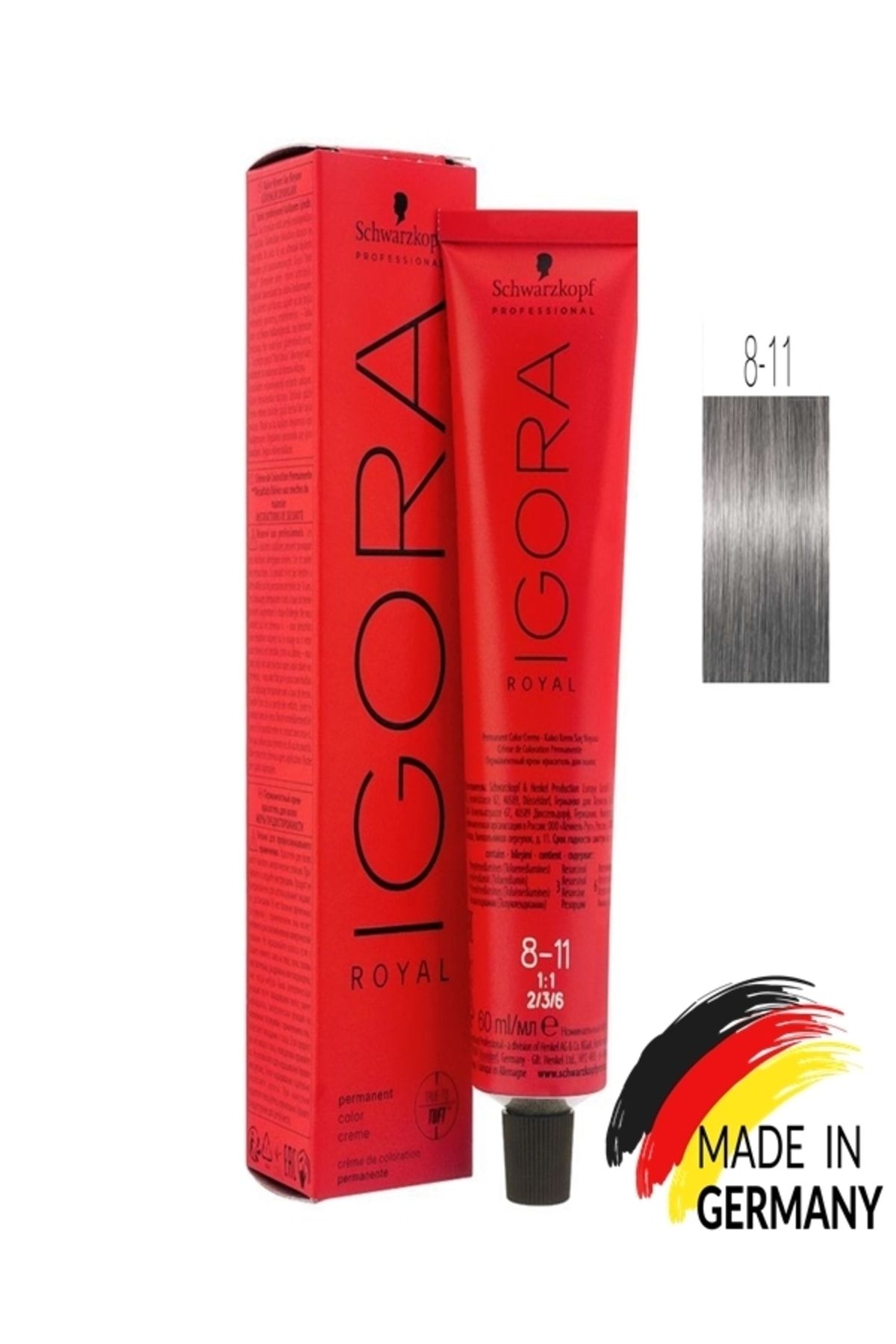 Igora Orjinal Yeni Ürün Schwarzkopf Royal Saç Boyası 8.11 Açık Kumral Yoğun Küllü 60ml