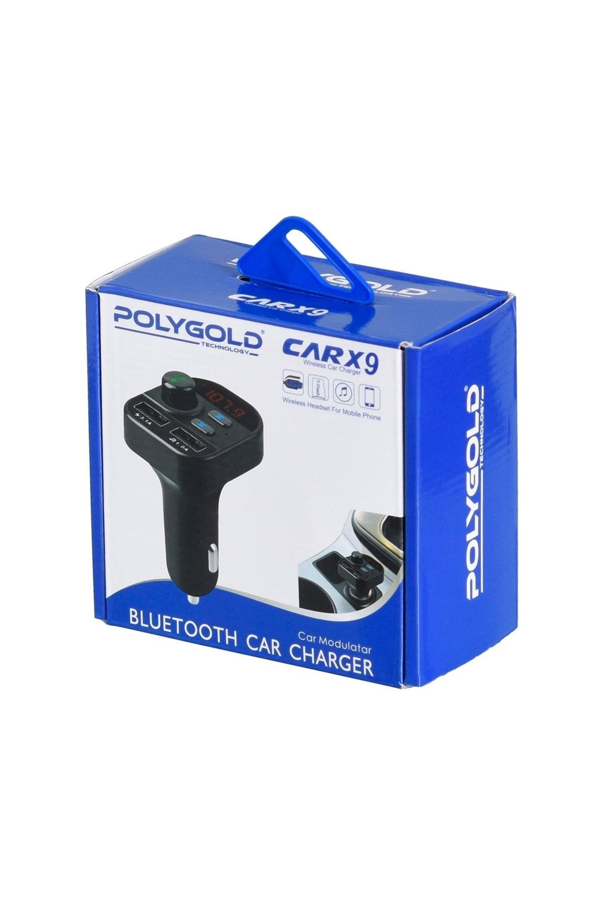 Polygold Car X9 Bluetooth Araç Kiti 3.1 Amper Çift Girişli