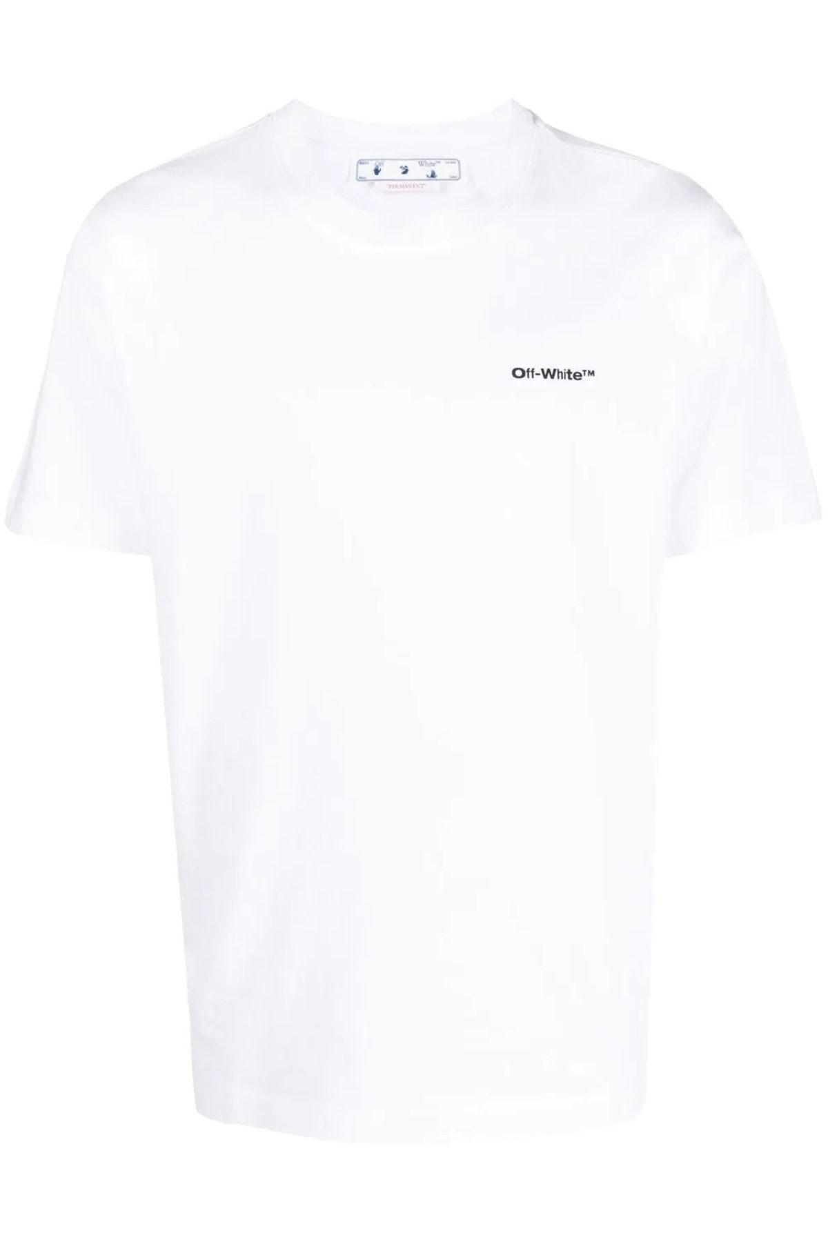 Dsquared Off-white Wave Diag Sırt Baskılı T-shirt