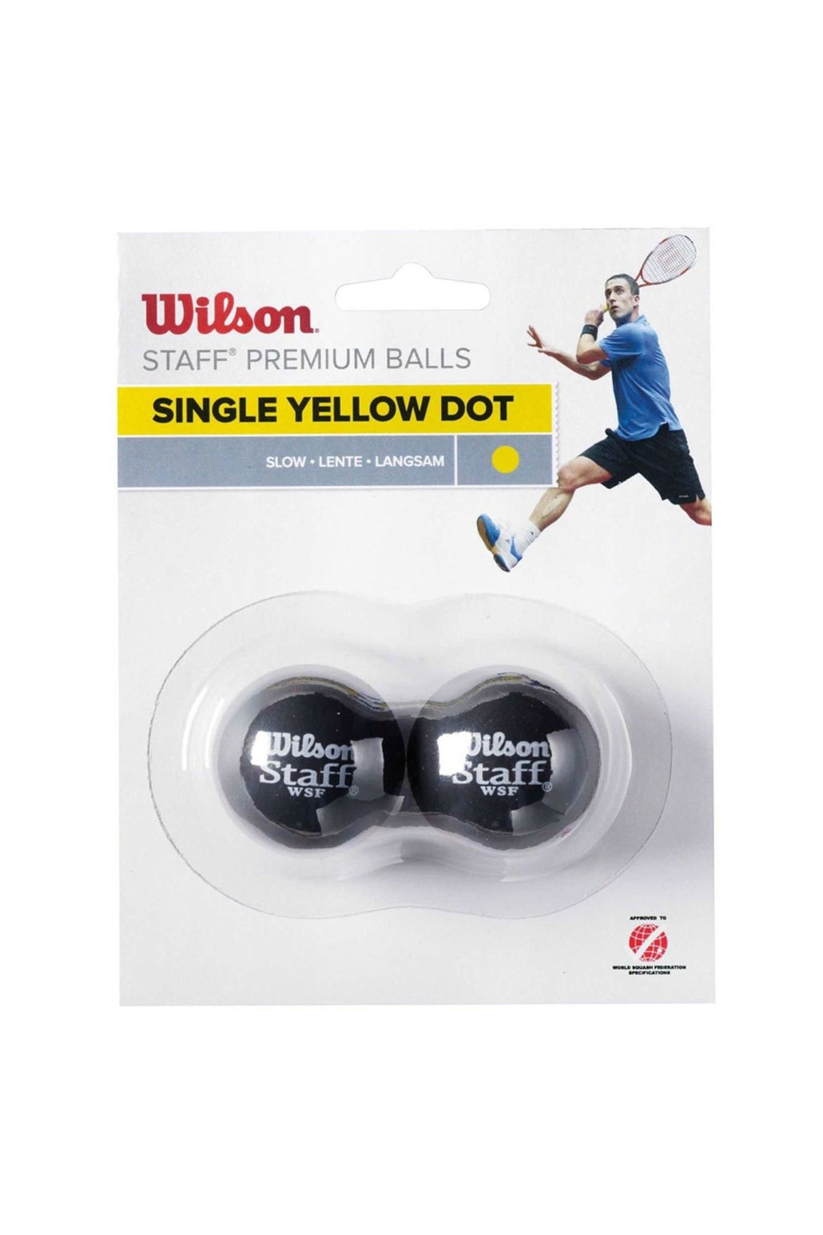 Wilson WRT6178 2'li Staff Squash Topu Sarı Nokta