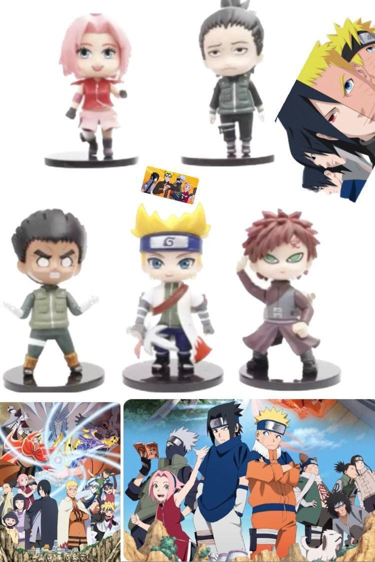 Utelips Naruto Uzumaki Ve Anime Film Baş Kahramanlar 5 Farklı Karakter Anime Manga Seti Japon Figür Heykel