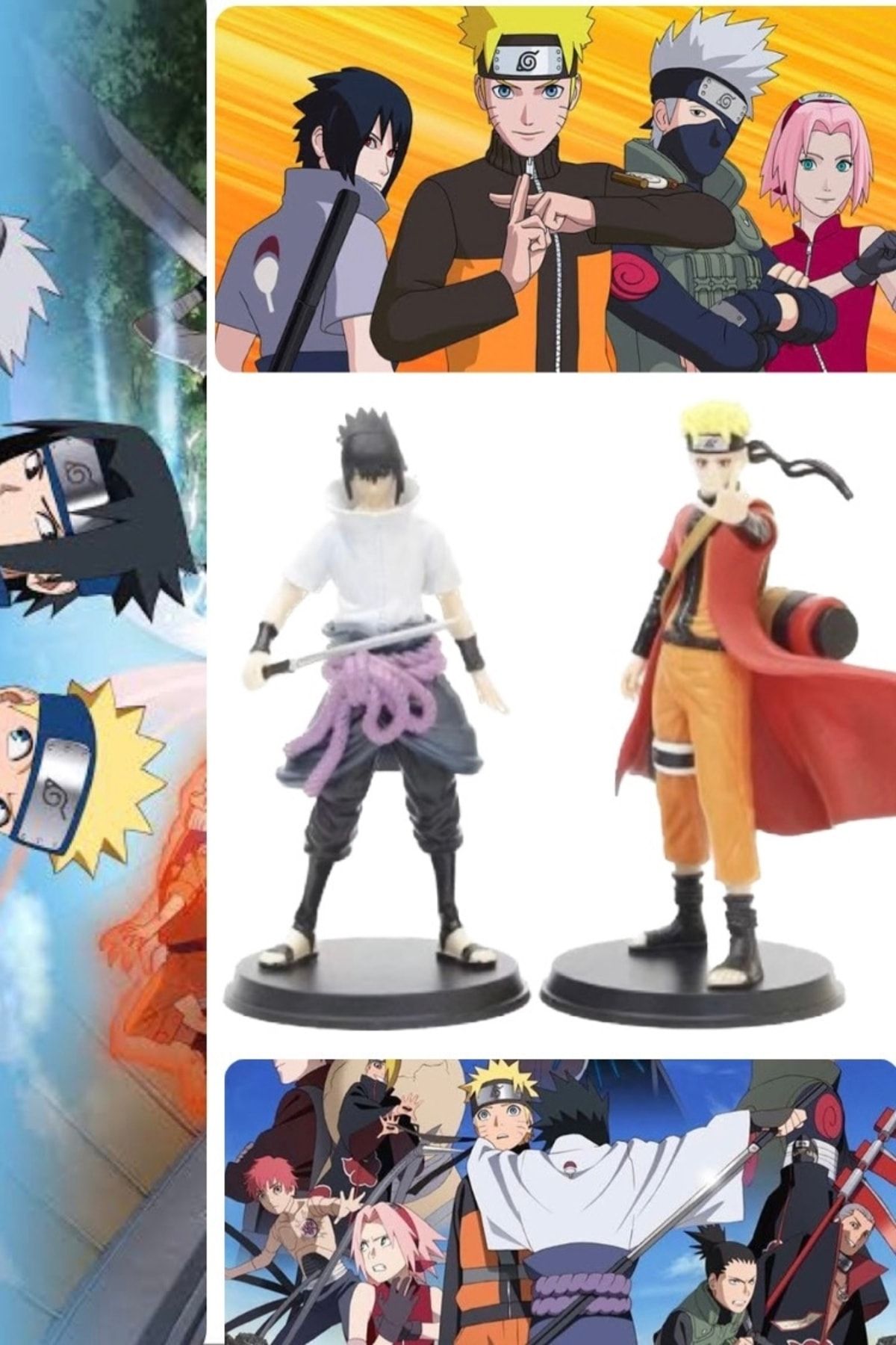 Utelips 2'li Anime Naruto Aksiyon Figür Baş Kahraman Figür 18 Cm Heykel Setleri Oyuncak Uzumaki Anime Manga