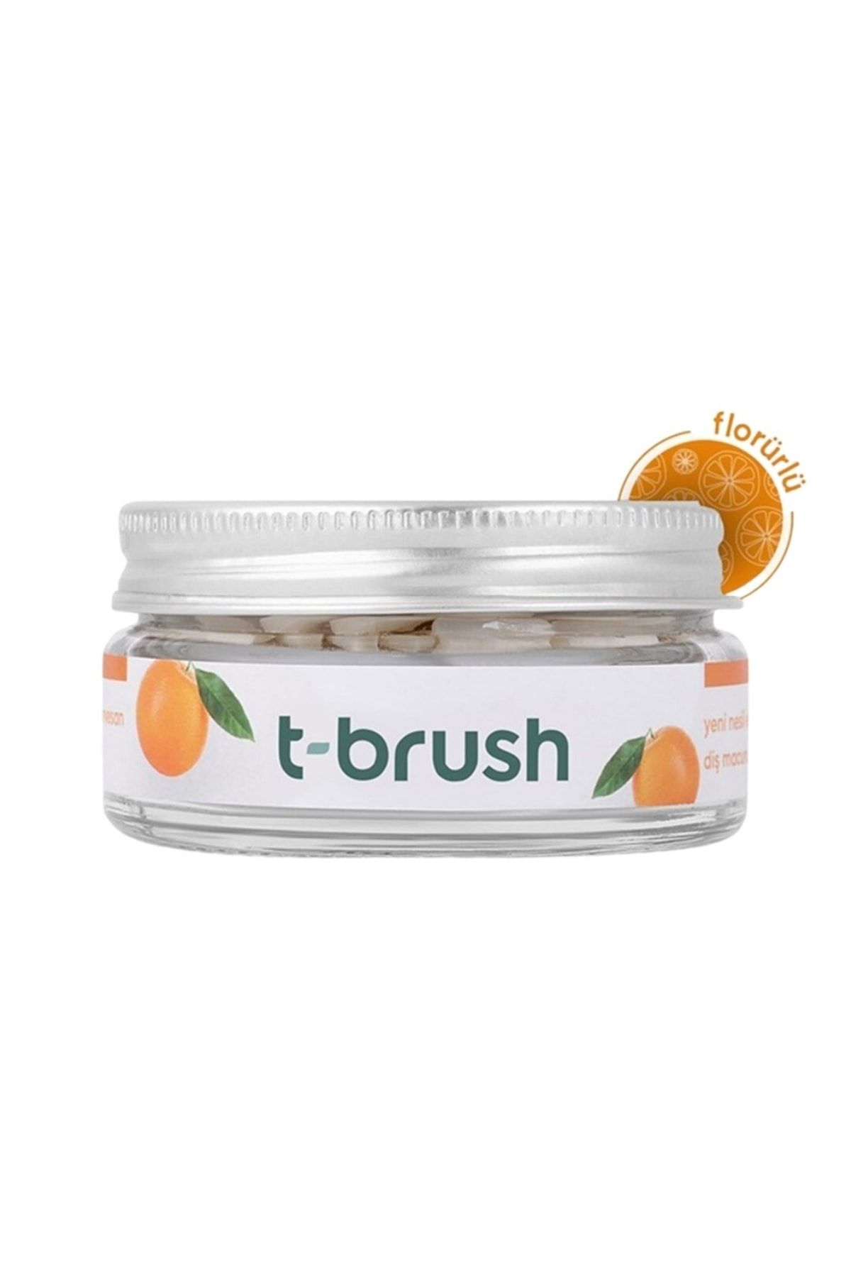 Miniso T-brush Portakal Aromalı Diş Macunu Tableti-florürlü
