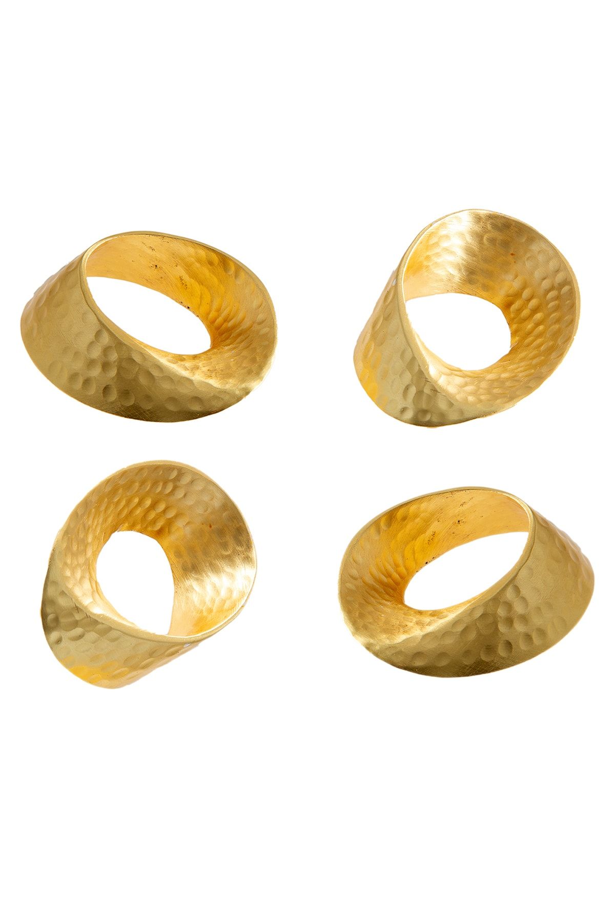 Jumbo Qarina 354 4'lü Gold Peçete Yüzüğü Seti