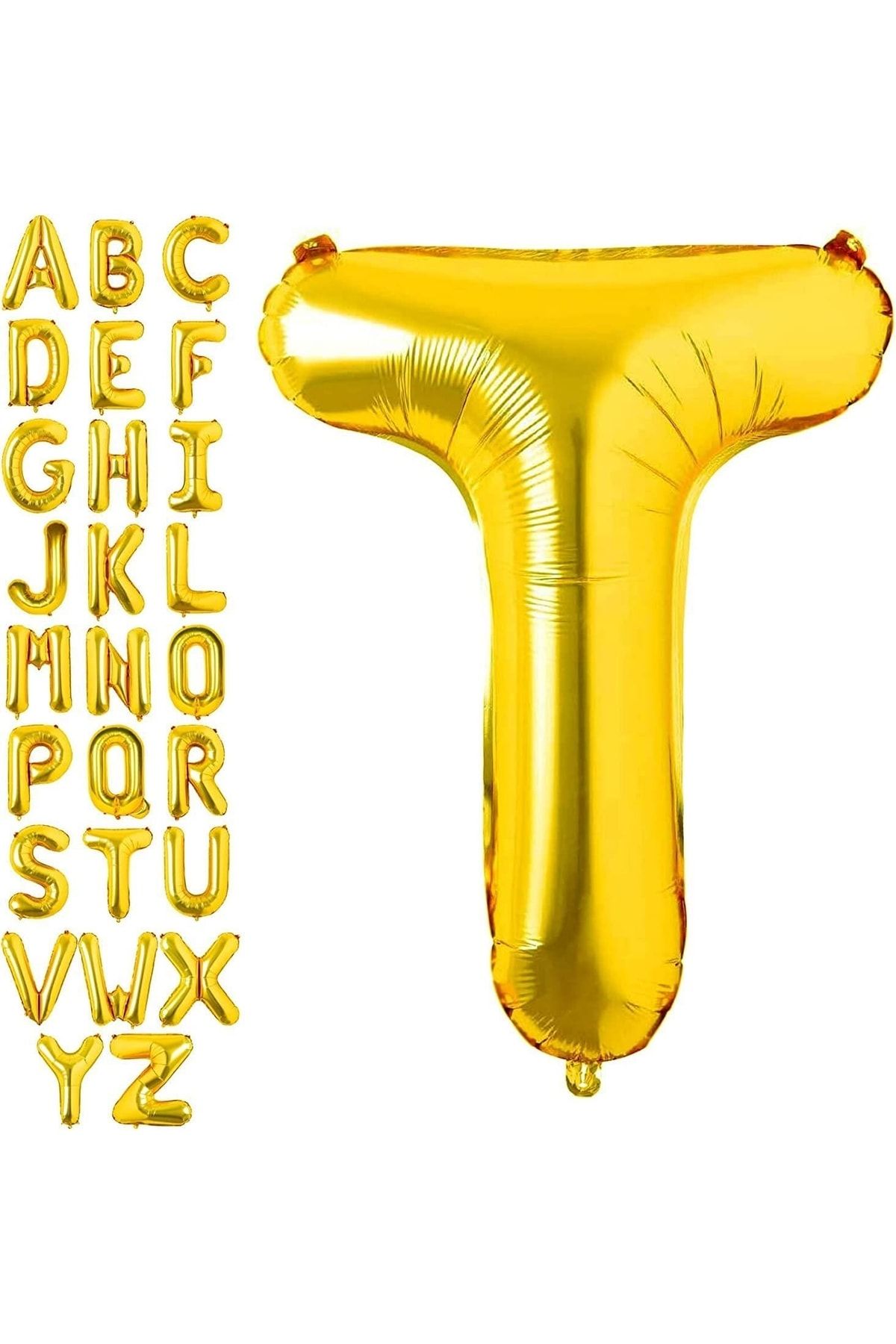 Patladı Gitti T Harf Gold Folyo Balon16 Inç 36 Cm