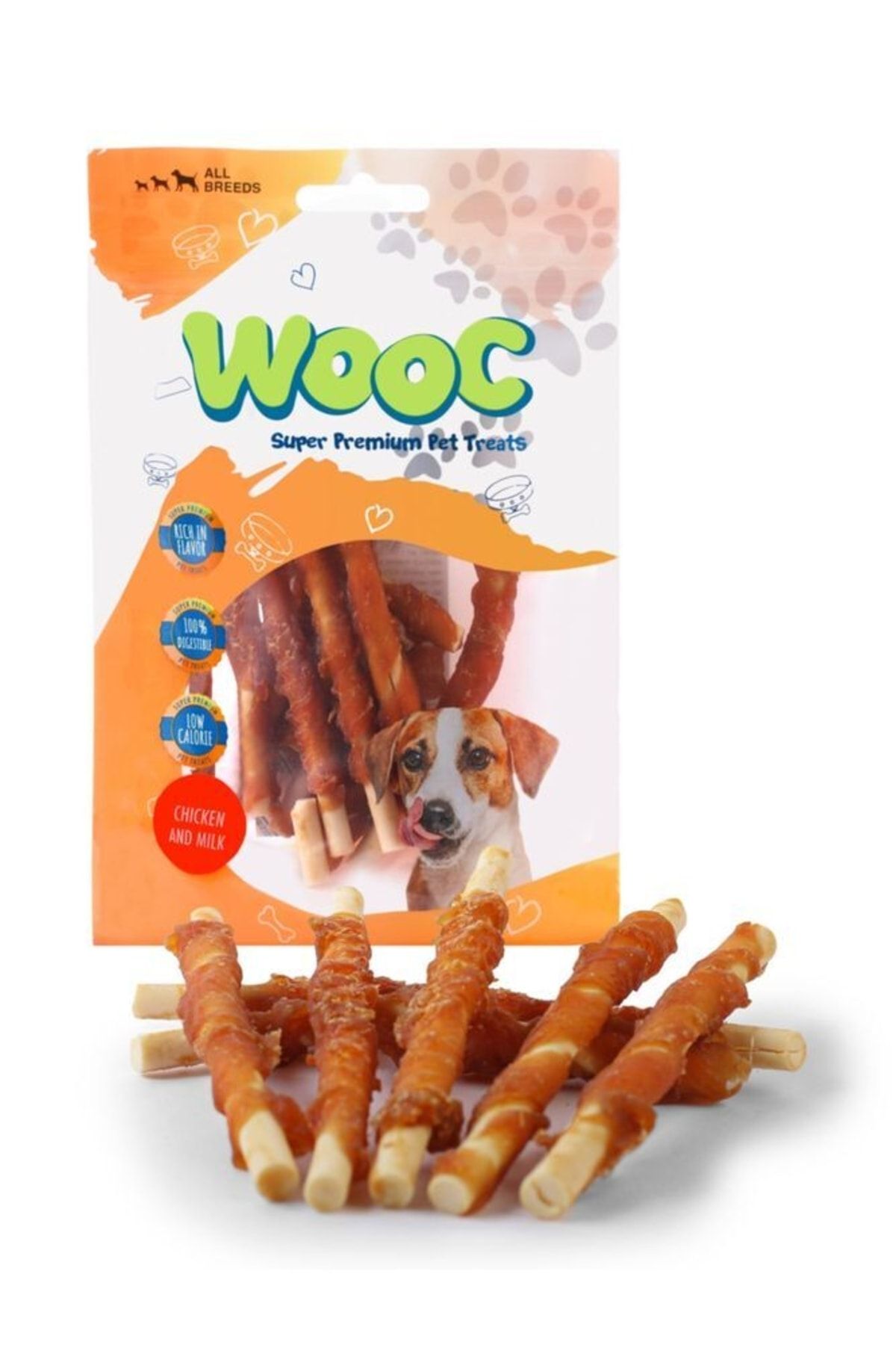 wooc Dog Tavuk Sargılı Sütlü Stick Köpek Ödül Maması