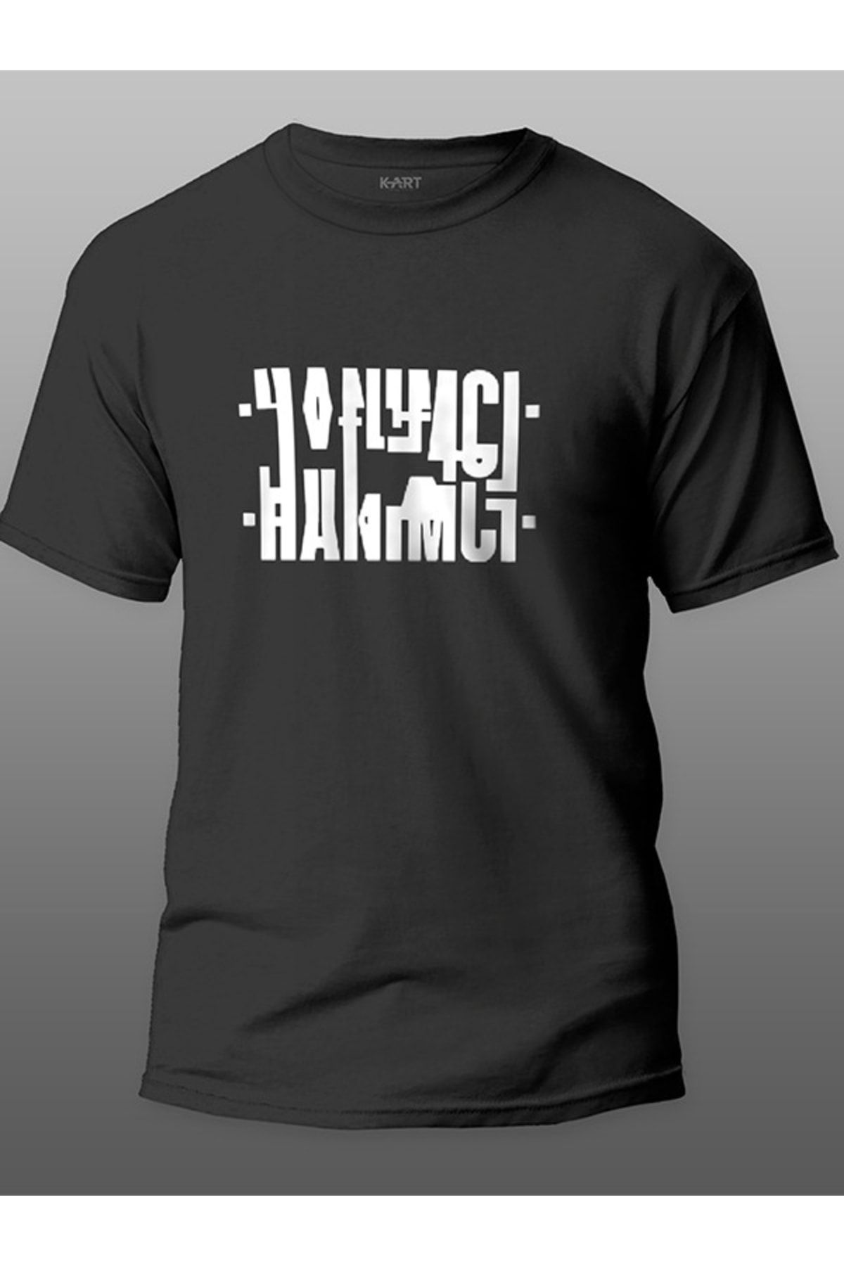 Tişört Baskı K-art Hanımcı Sübliminal Tasarımlı Organik Unisex Siyah Kişiye Özel Baskılı Tişört
