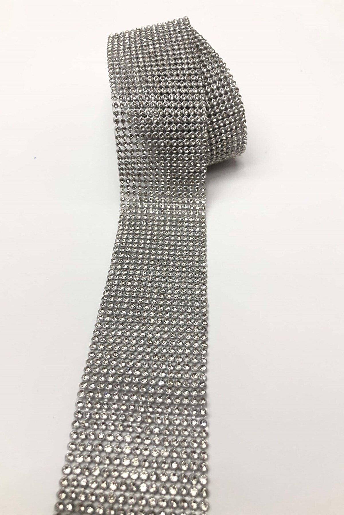 Hayalperest boncuk Şerit Kemer Gümüş 8*120 cm