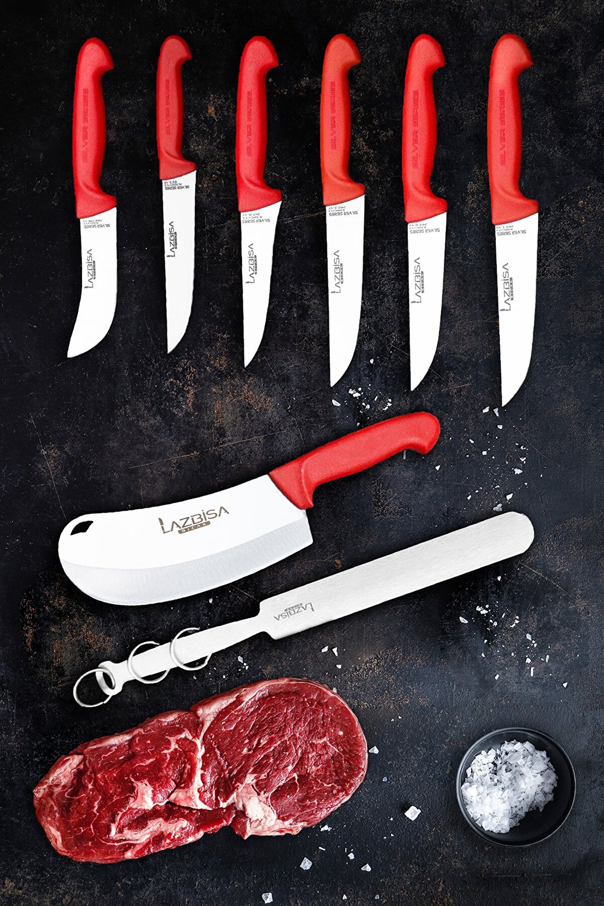MAXSAT Hayata dair her şey Sürmene Bıçak Seti Mutfak Bıçağı Bıçak Takımı Masat Bıçak Seti 8 Parça