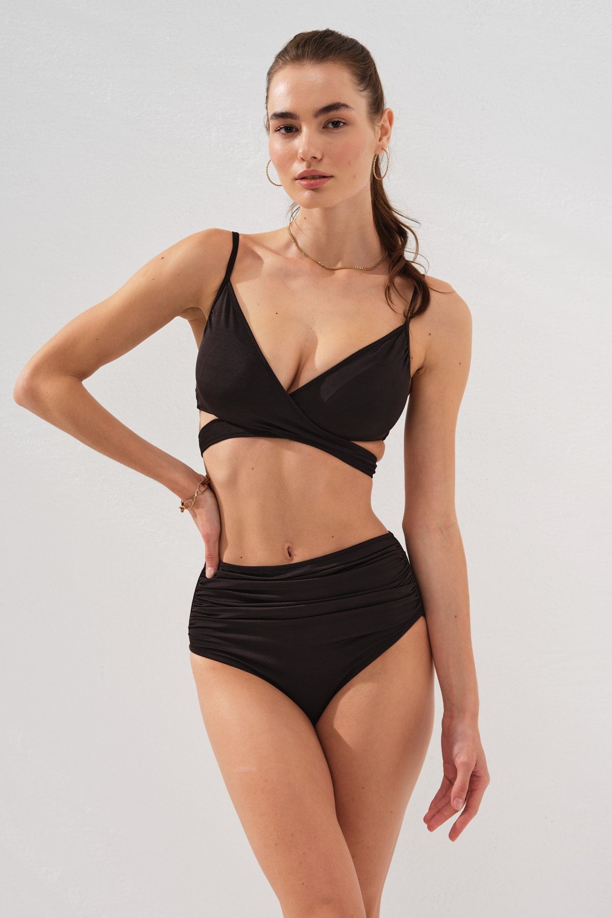Pierre Cardin Sasha Belden Bağlamalı Yüksek Bel Yeni Sezon Bikini Takımı