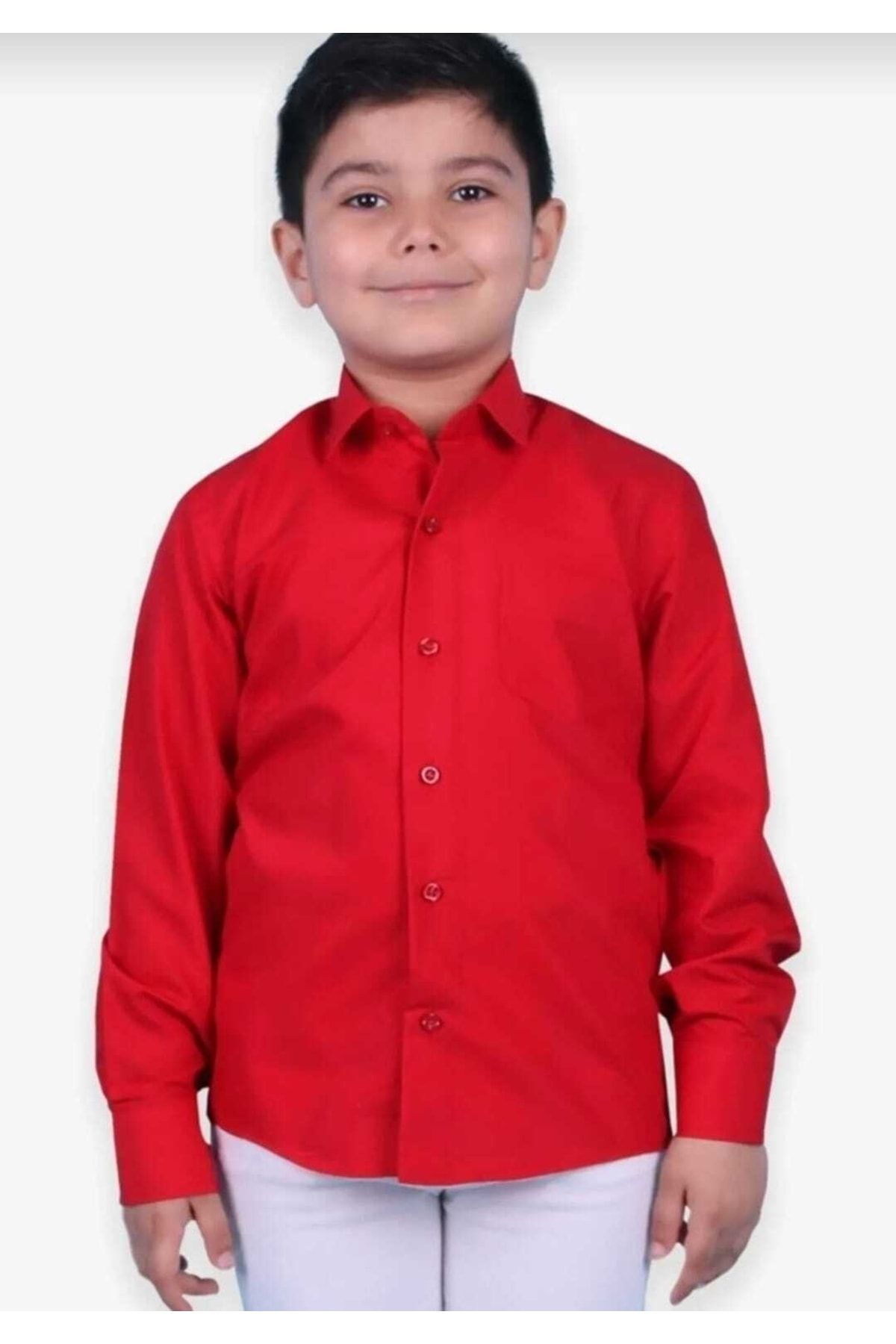 KURAFF Erkek Çocuk Klasik Dakron Gömlek 23 Nisan Gösteri Kıyafeti