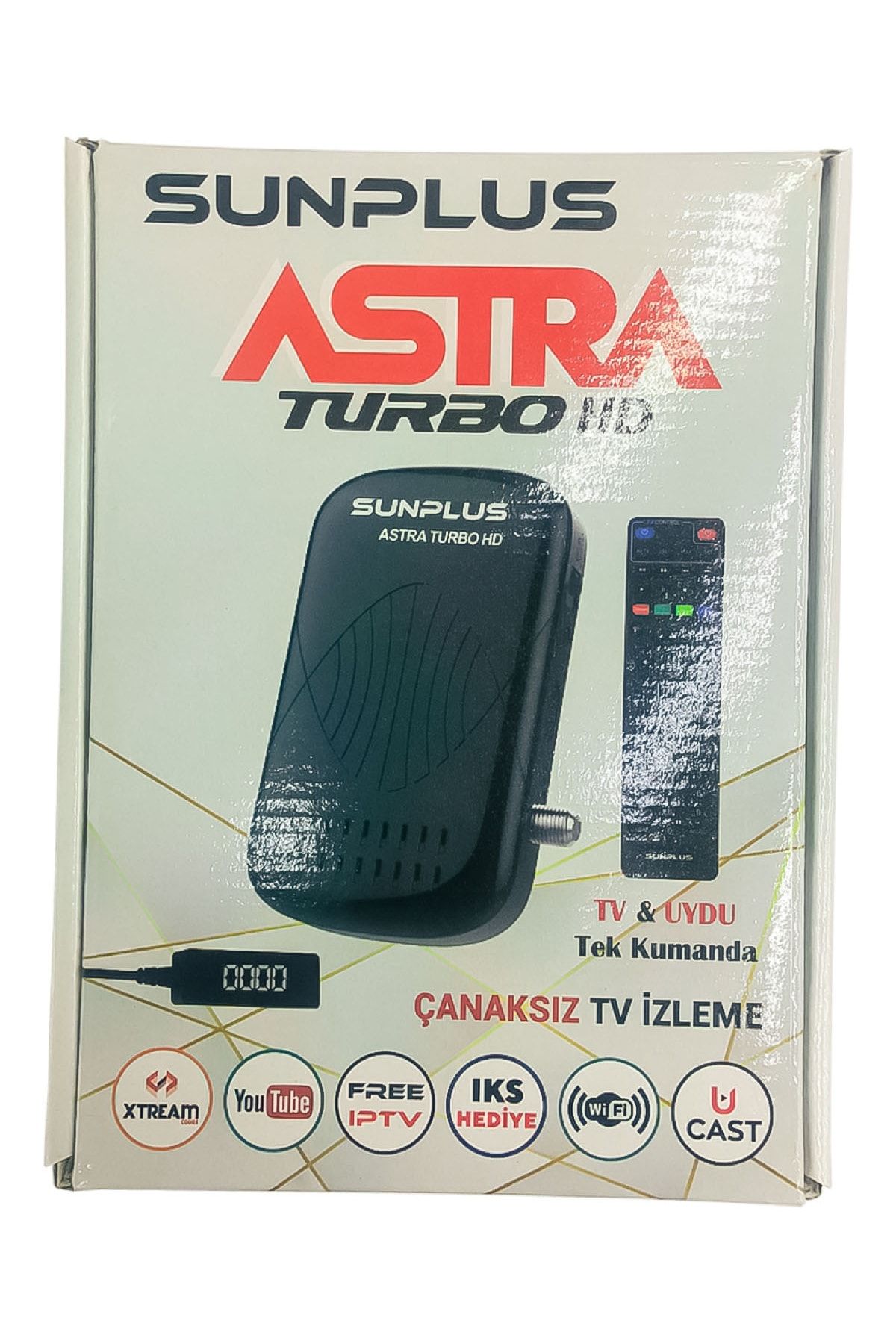 Sunplus Astra Turbo Hd Full Hd Çanaksız Uydu Alıcı Akıllı Kumanda
