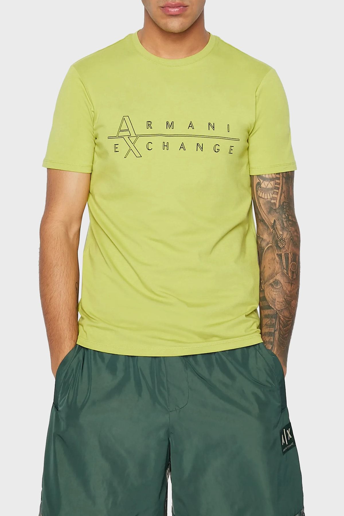 Armani Exchange Pamuklu Slim Fit Bisiklet Yaka T Shirt Erkek T Shirt 3rztbr Zjaaz 1883