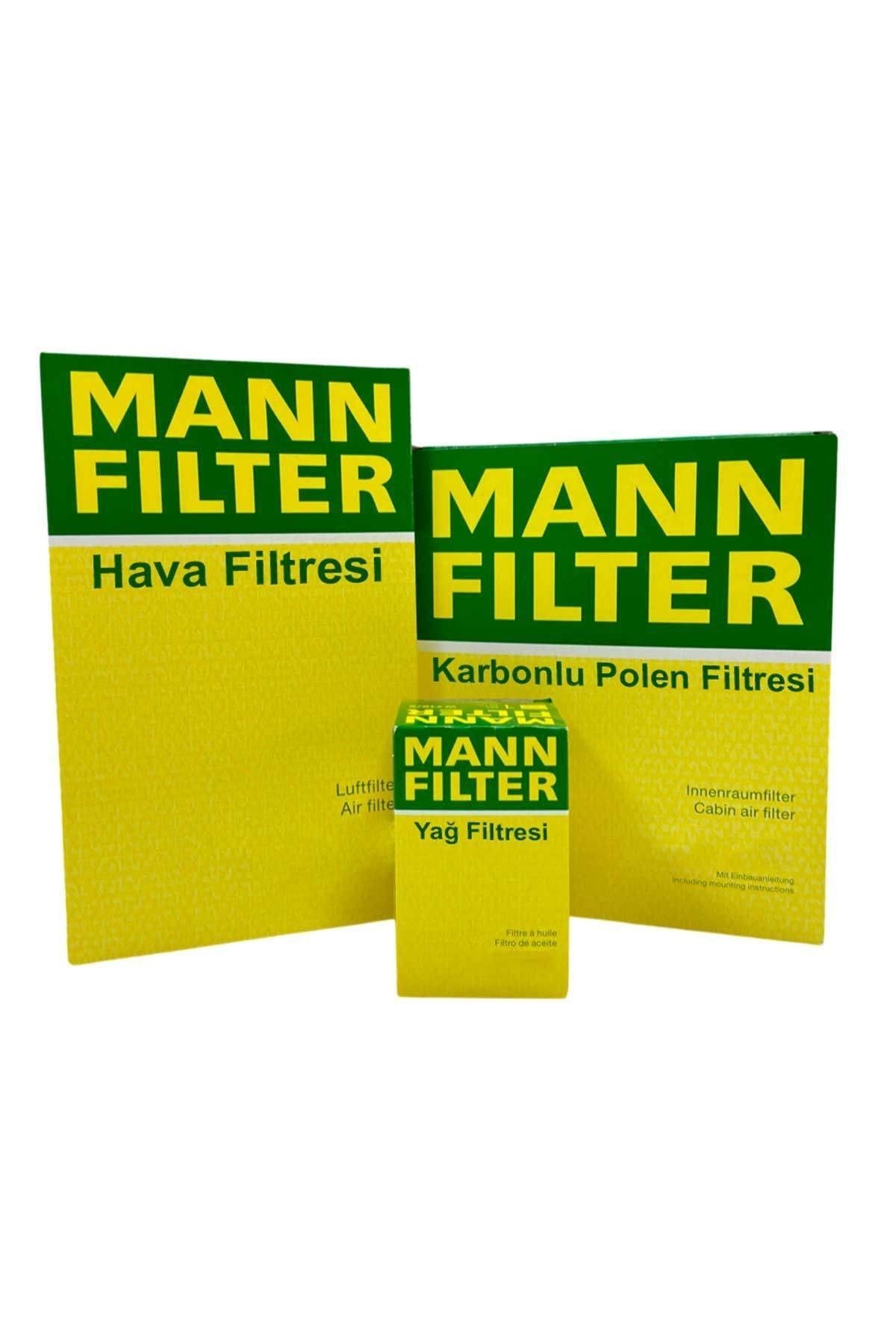 Mann Filter Uzmanparça Focus 2 1.6 Tdci Dizel Mann Filtre Bakım Seti 2005-2007 | Hava+yağ+karbonlu Polen