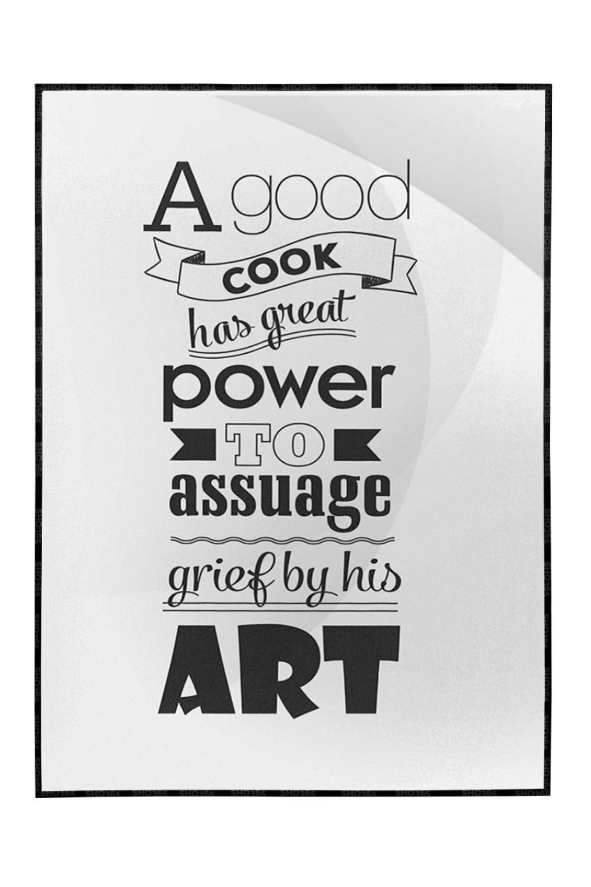 Shop365 A Good Cook..ingilizce Yazı Yemek Mutfak Dekoratif Tablo Çerçeveli P-004571