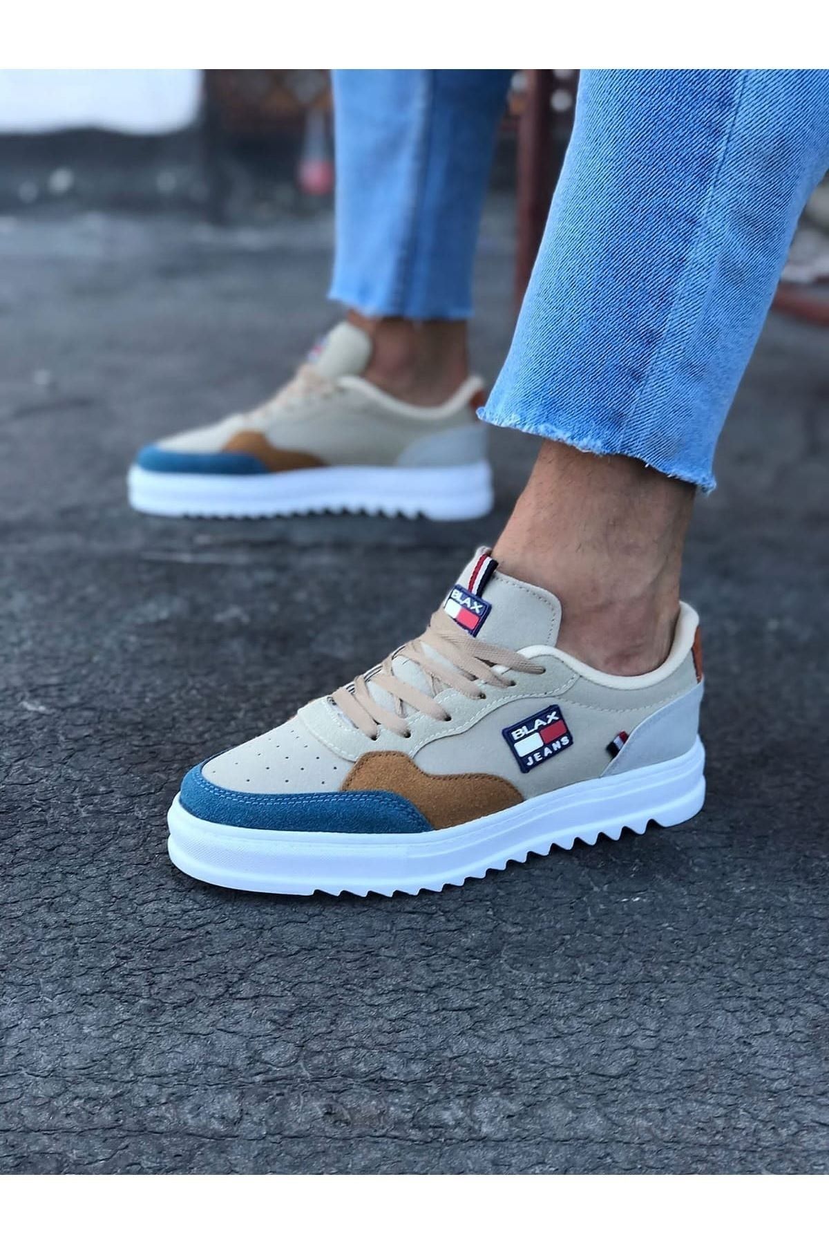 Mardel Store M206 Bağcıklı Rahat Ortopedik Yüksek Taban Günlük Erkek Sneaker Ayakkabı