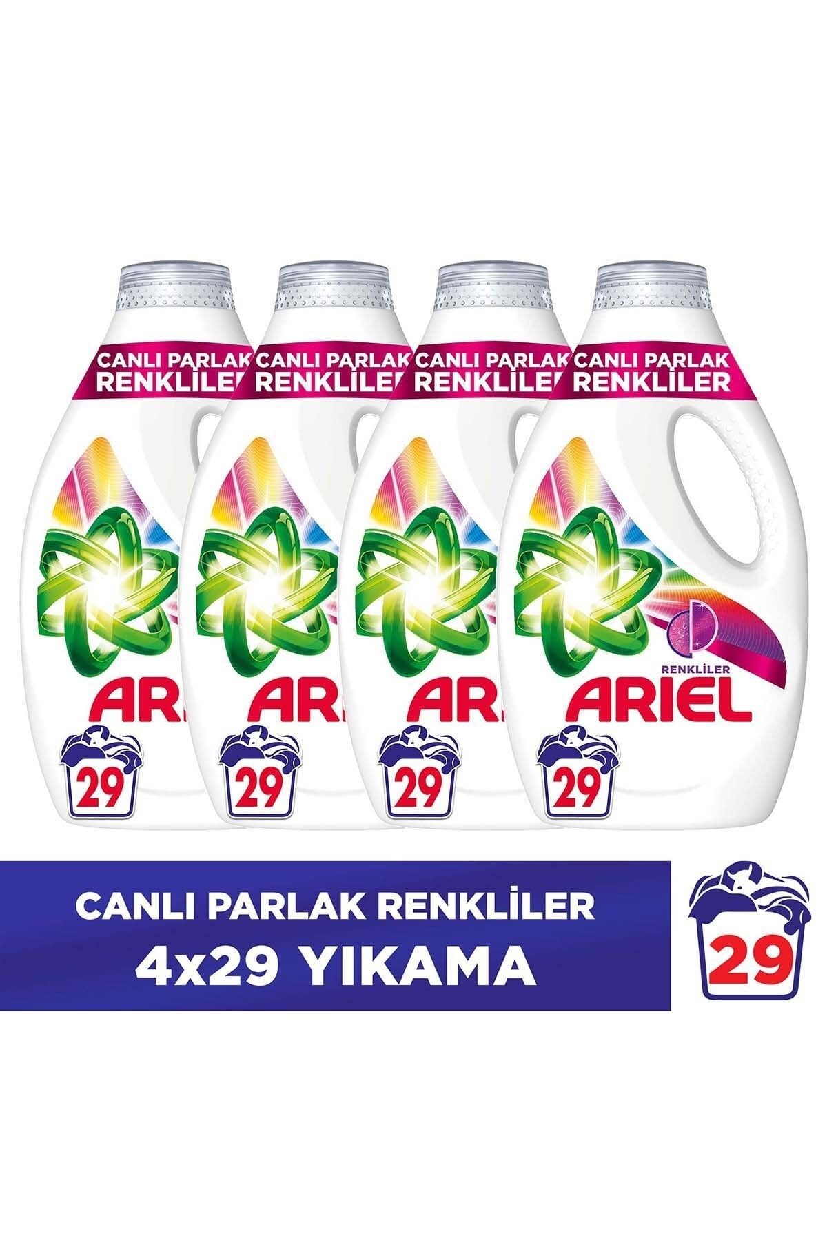 Ariel Canlı Parlak Renk Sıvı Çamaşır Deterjanı 116 Yıkama (29x4)