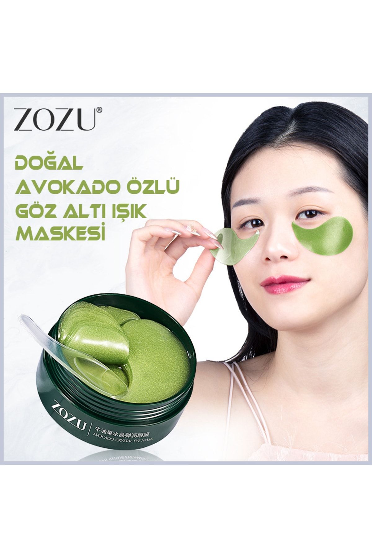 Zozu ® Göz Altı Işık Maskesi Doğal Avokado Özlü 60 Adet