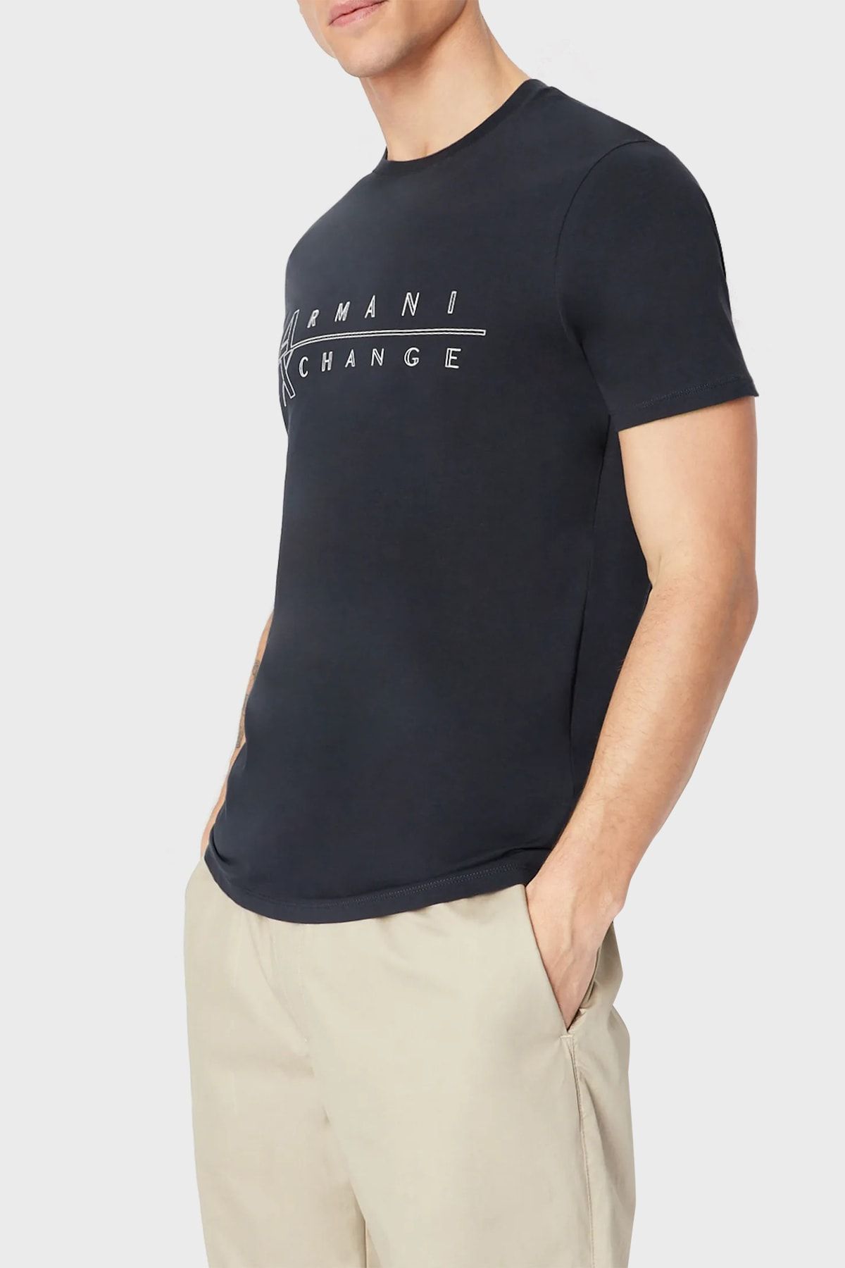 Armani Exchange Pamuklu Slim Fit Bisiklet Yaka T Shirt Erkek T Shirt 3rztbr Zjaaz 1510
