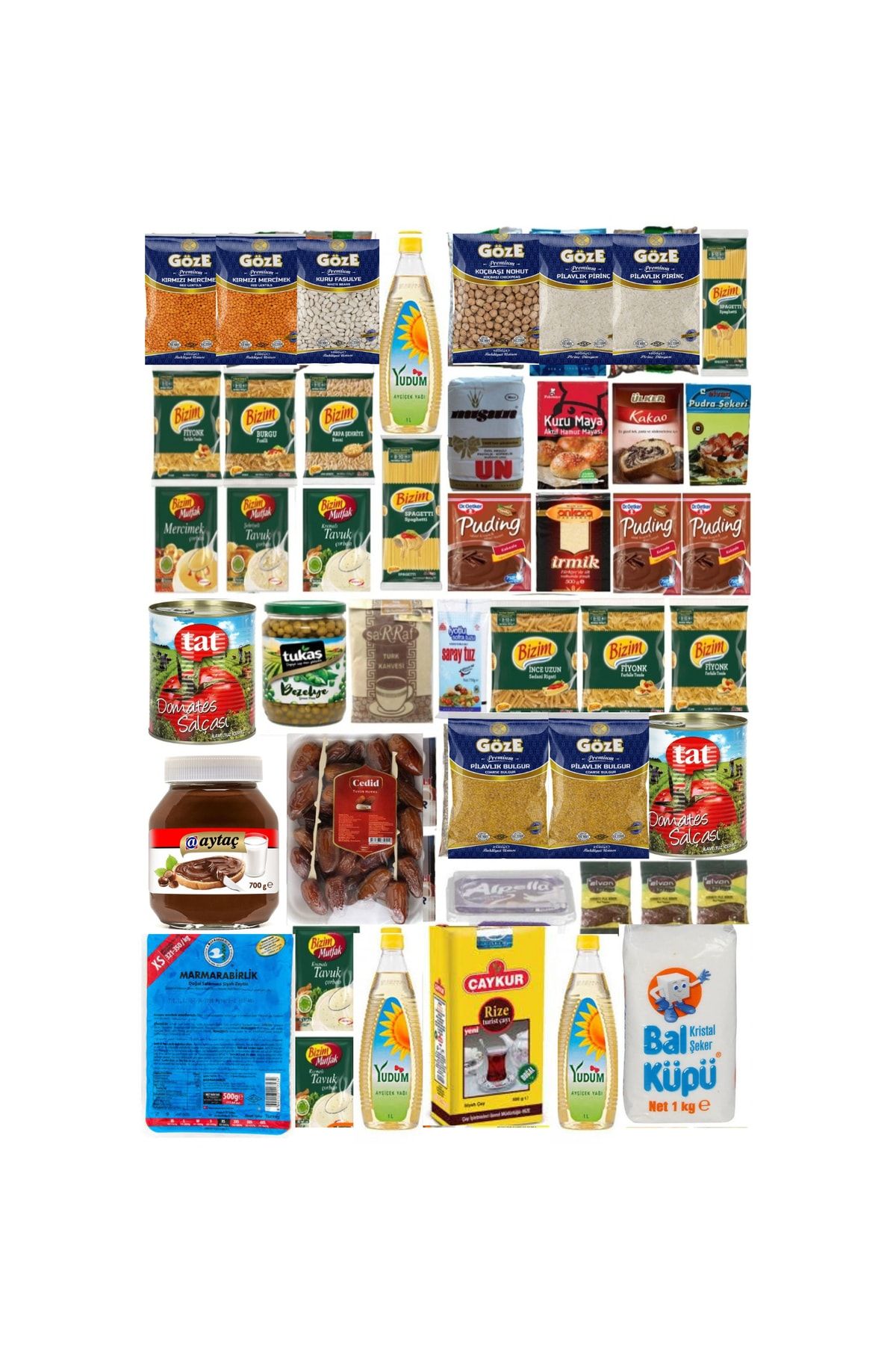 Yudum Ramazan Paketi Kumanya Yardım Erzak Kolisi Gıda Paketi 46 Parça Ürün