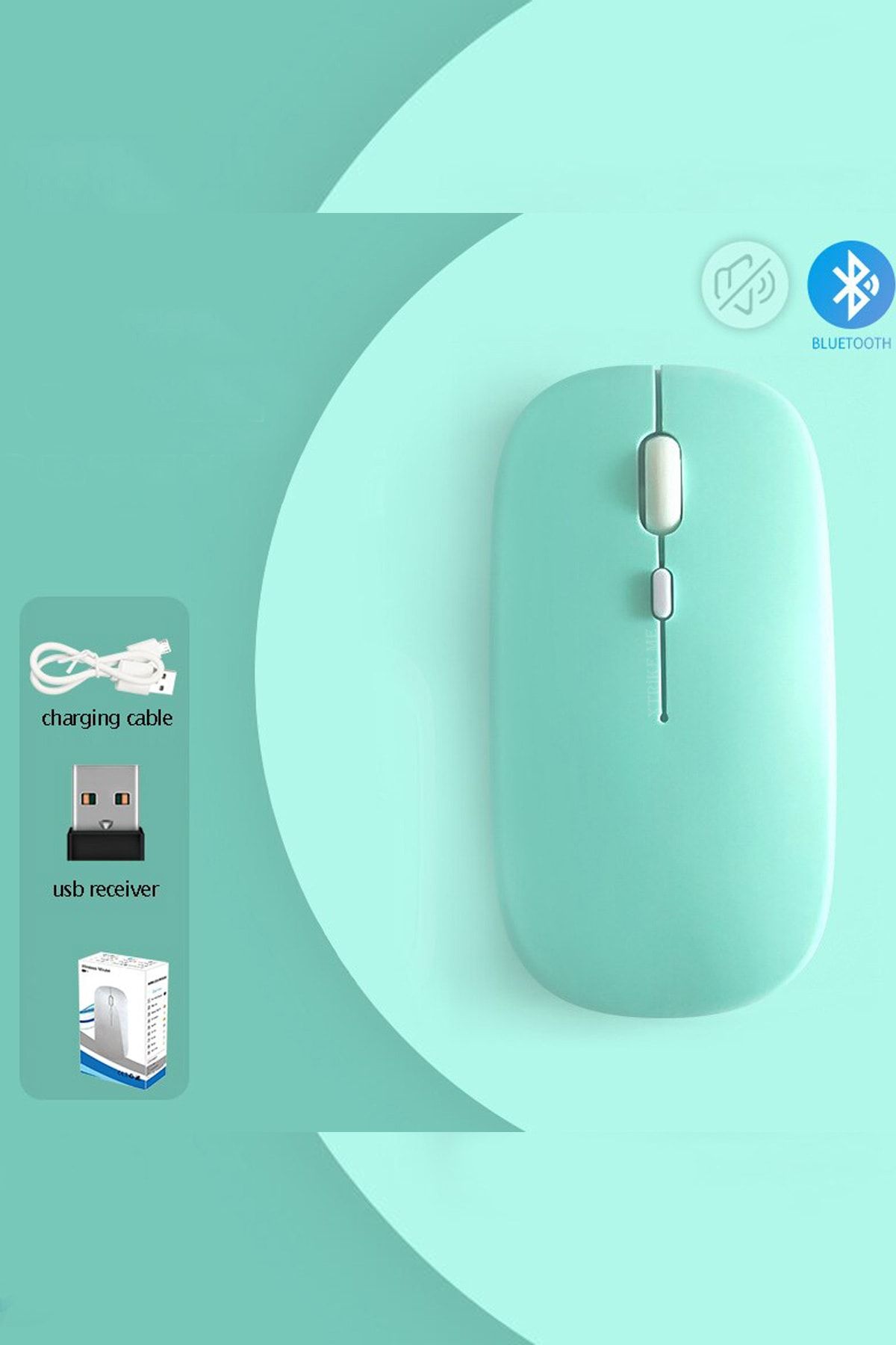 XTRIKE ME Kablosuz Mouse Bluetooth Mouse Wireless Slim Mouse Sessiz Mosue Fare Usb