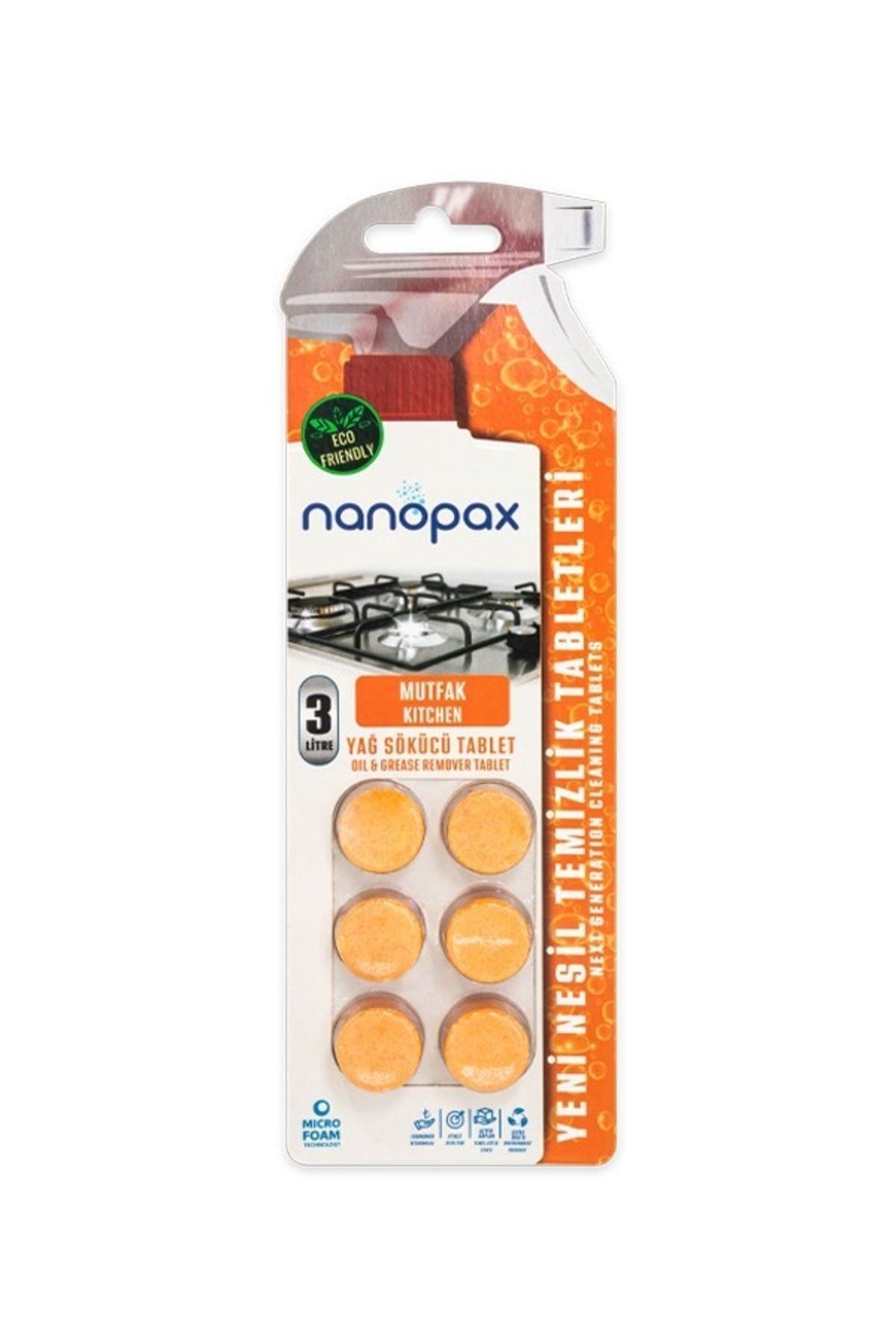 Miniso Nanopax Yağ Sökücü Temizlik Tableti 6 Tablet 3 L
