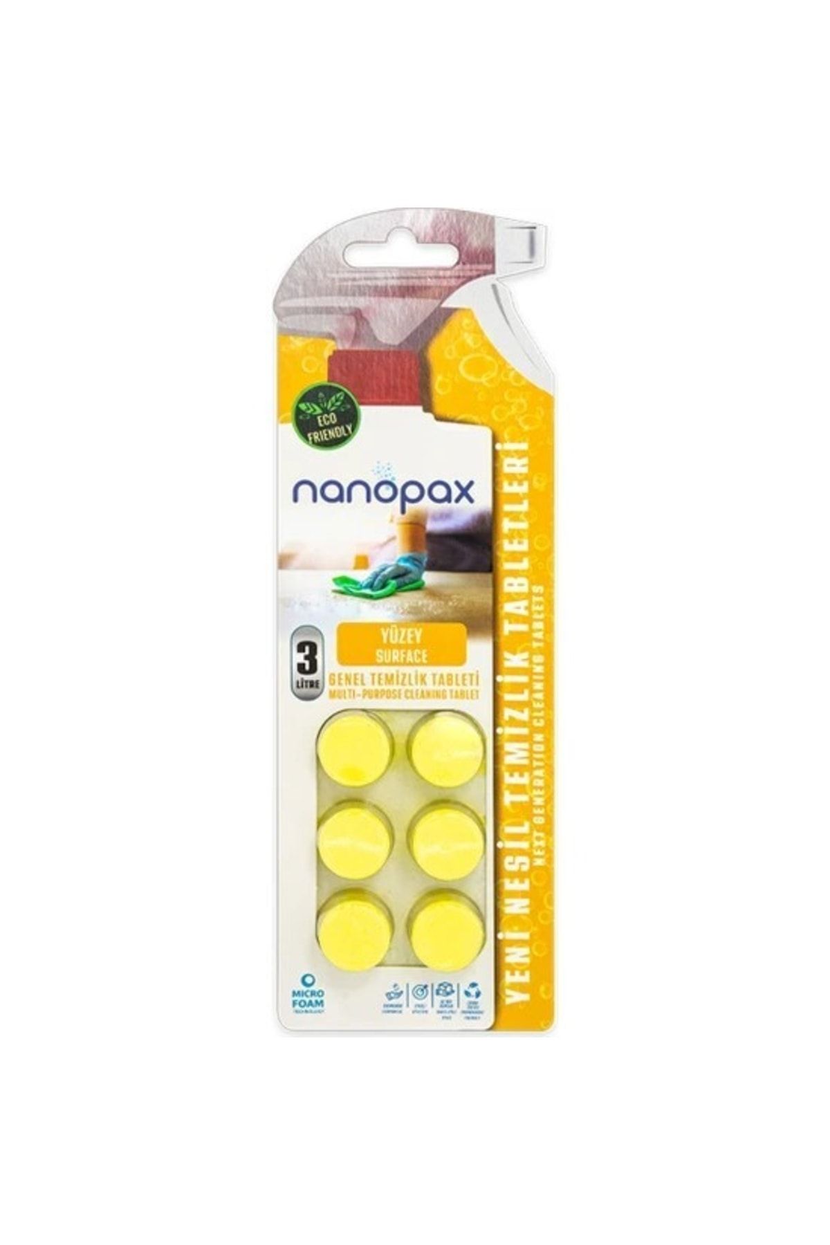 Miniso Nanopax Yüzey Temizlik Tableti 6 Tablet 3 L