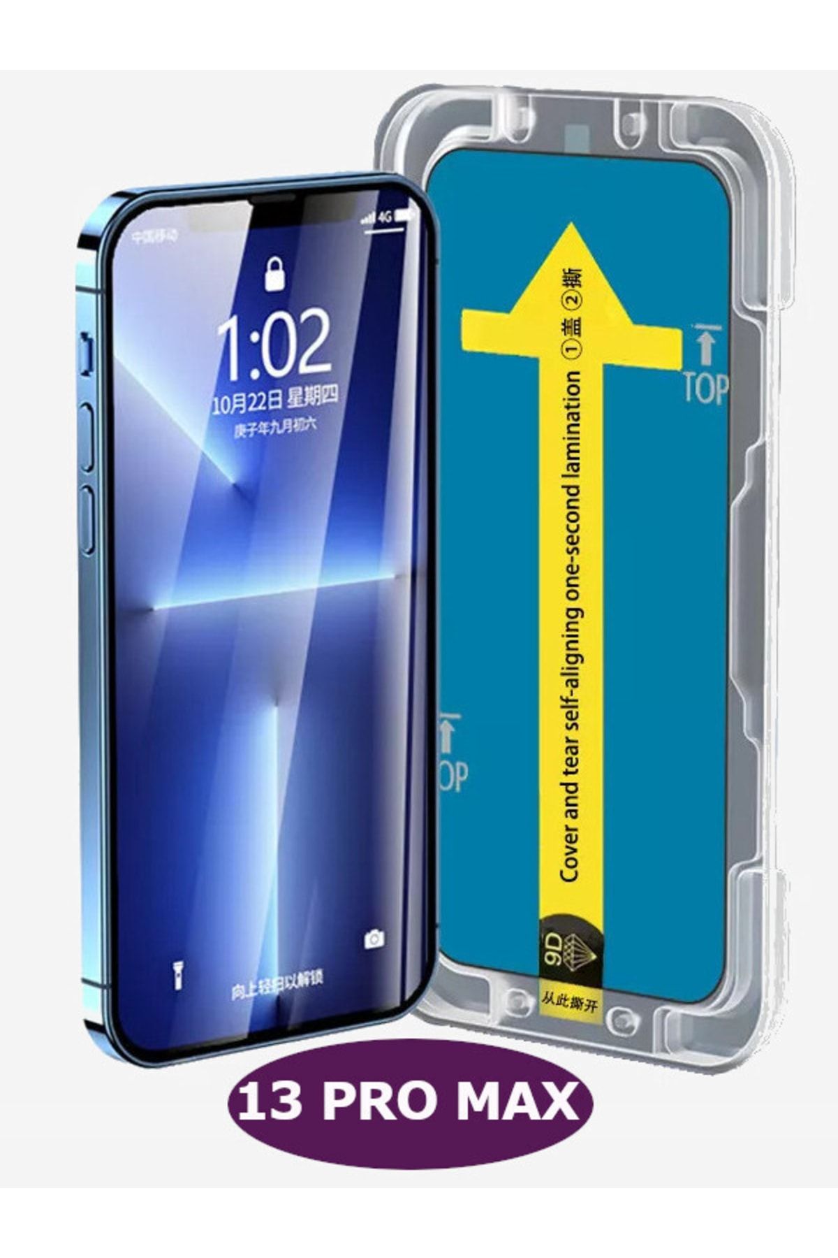 HyperAge Iphone 13 Pro Max Ekran Koruyucu 5d Tam Kapatan Otomatik Hizalama Aparatlı Kolay Kurulum Temperli