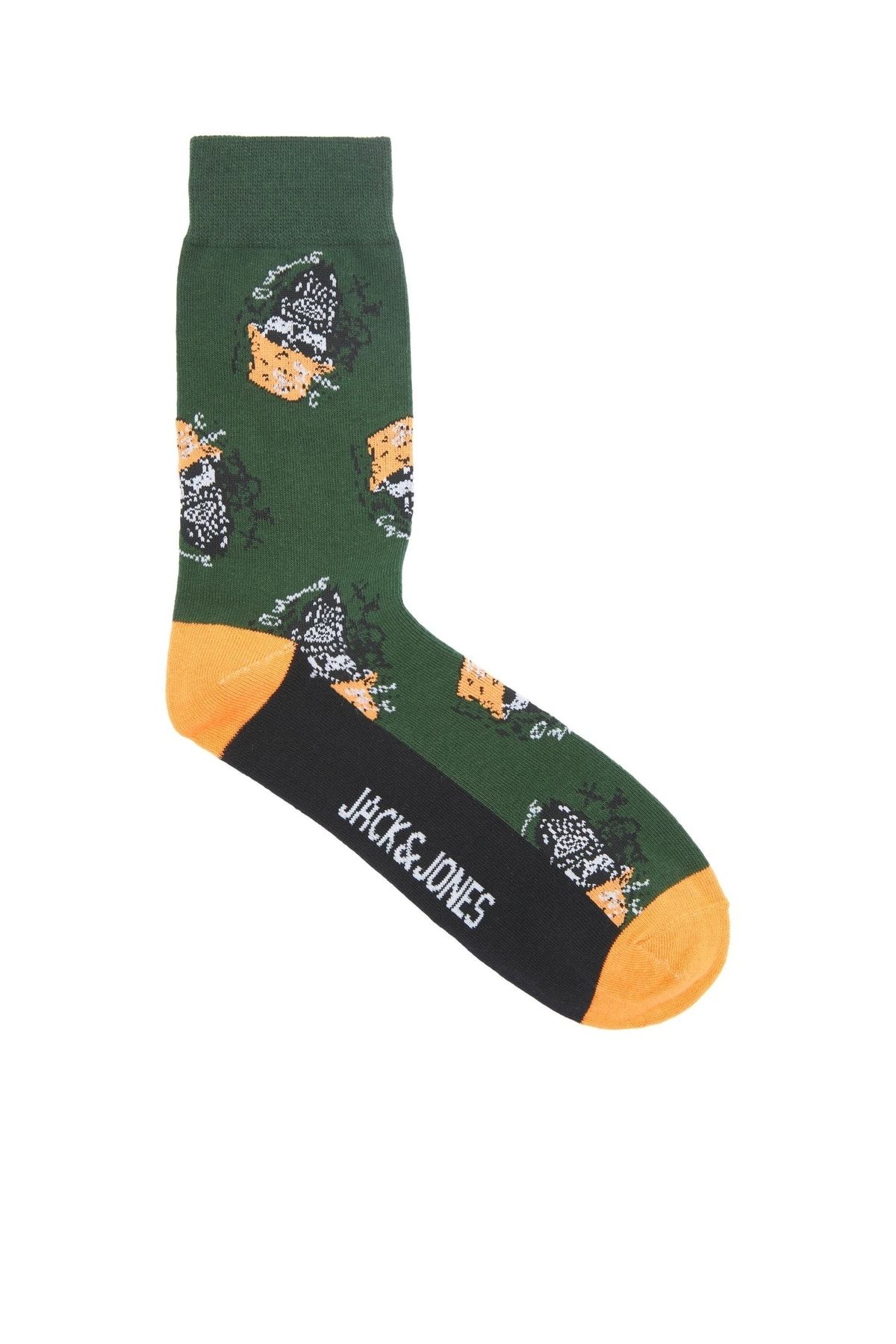 Jack & Jones Jack Jones Trip Skulls Sock Erkek Yeşil Çorap 12229523-21