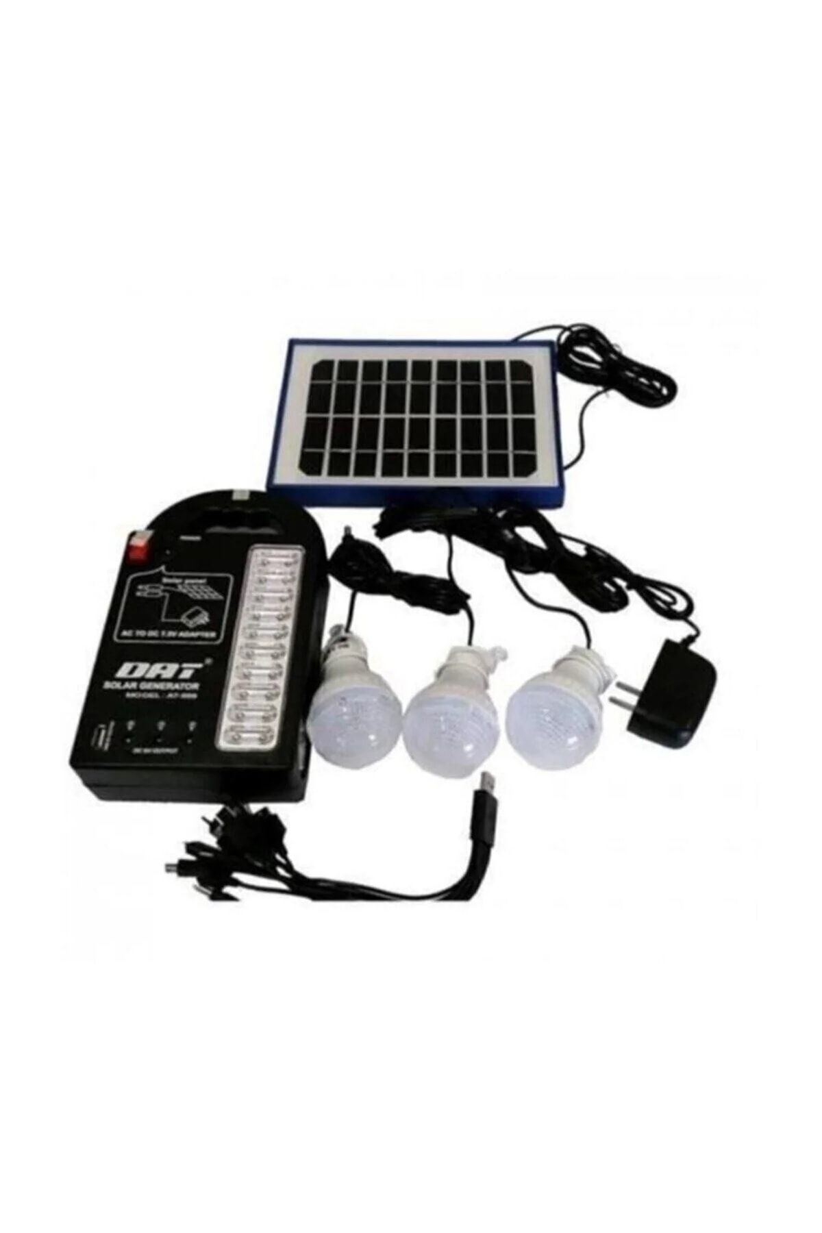 kar-bul 999 Solar Güneş Enerjili Aydınlatma Sistemi Kamp Lambası 3 Adet Lambalı At-999
