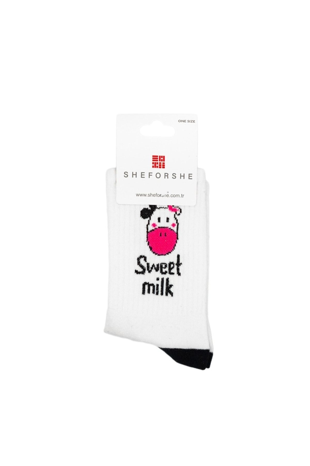 Miniso Sweet Milk Desenli Renkli Spor Çorap