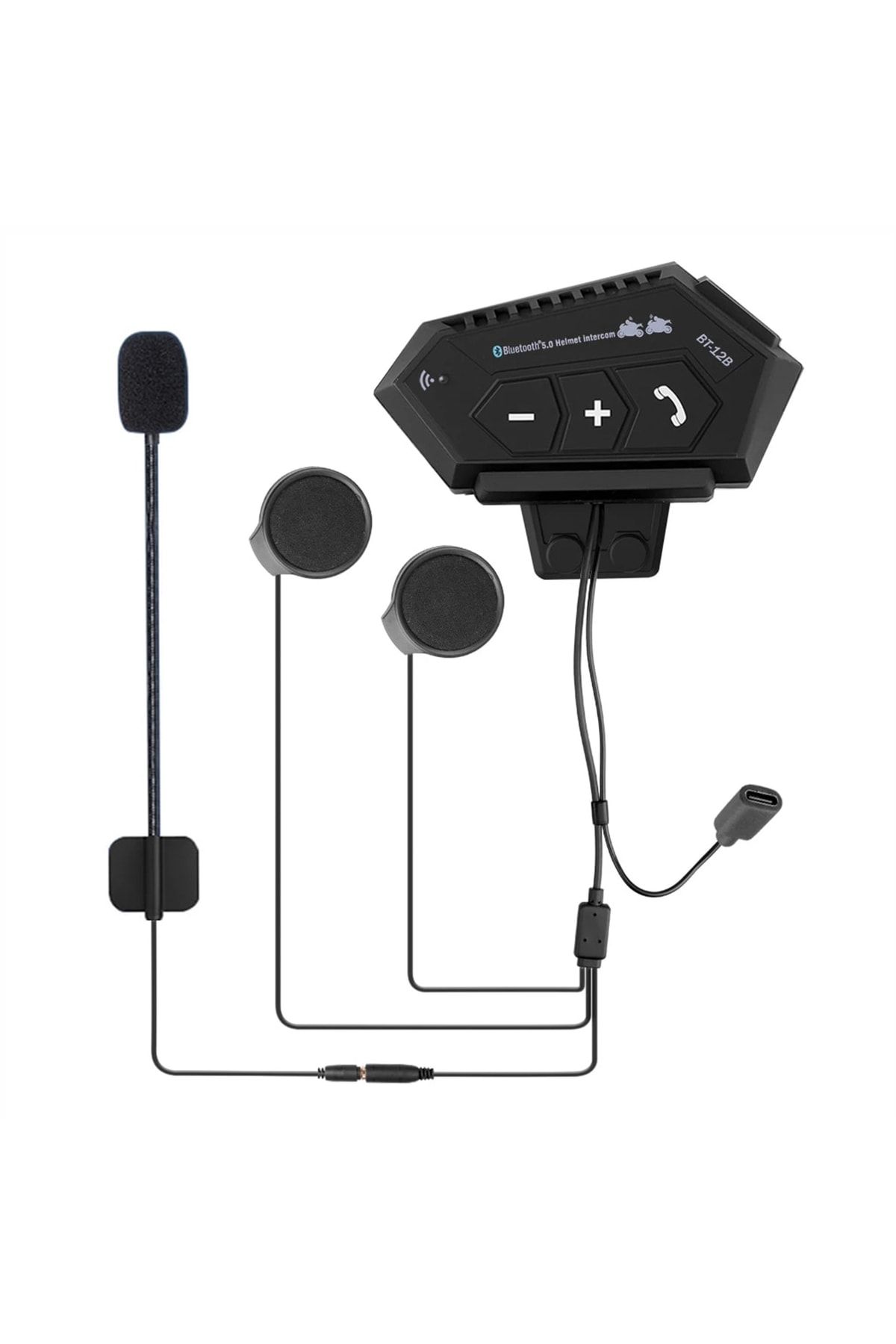 JUNGLEE Motosiklet Kask Bluetooth Kulaklık Interkom Su Geçirmez Kablosuz Mikrofonlu Çift Kulaklık Eşleşme