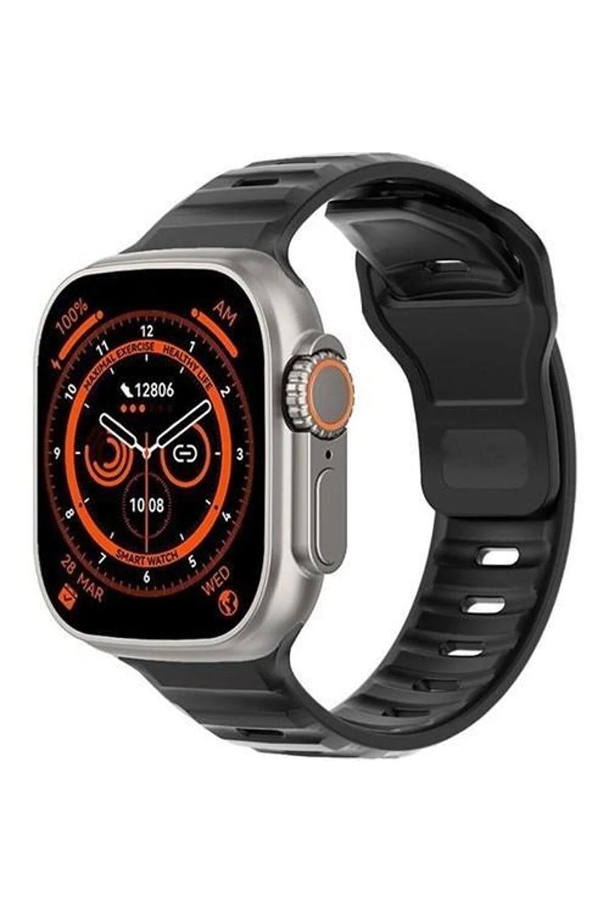 Smartberry Watch 8 Ultra Smart Watch 49 Mm 2.0 Inç Tam Ekran Akıllı Saat Nfc Kablosuz Şarj Yeni Nesil - Siyah