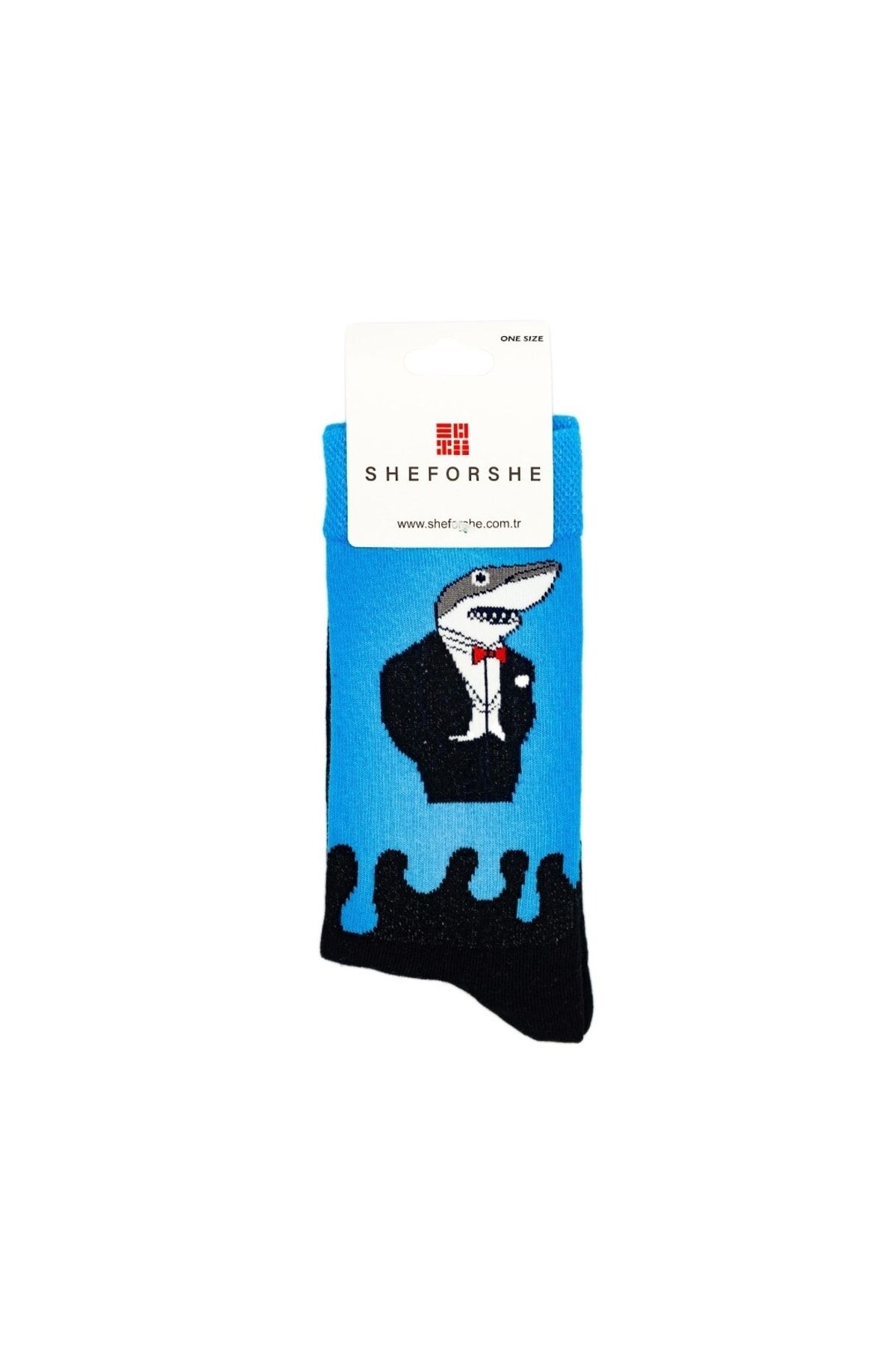 Miniso Köpek Balığı Elbiseli Renkli Çorap