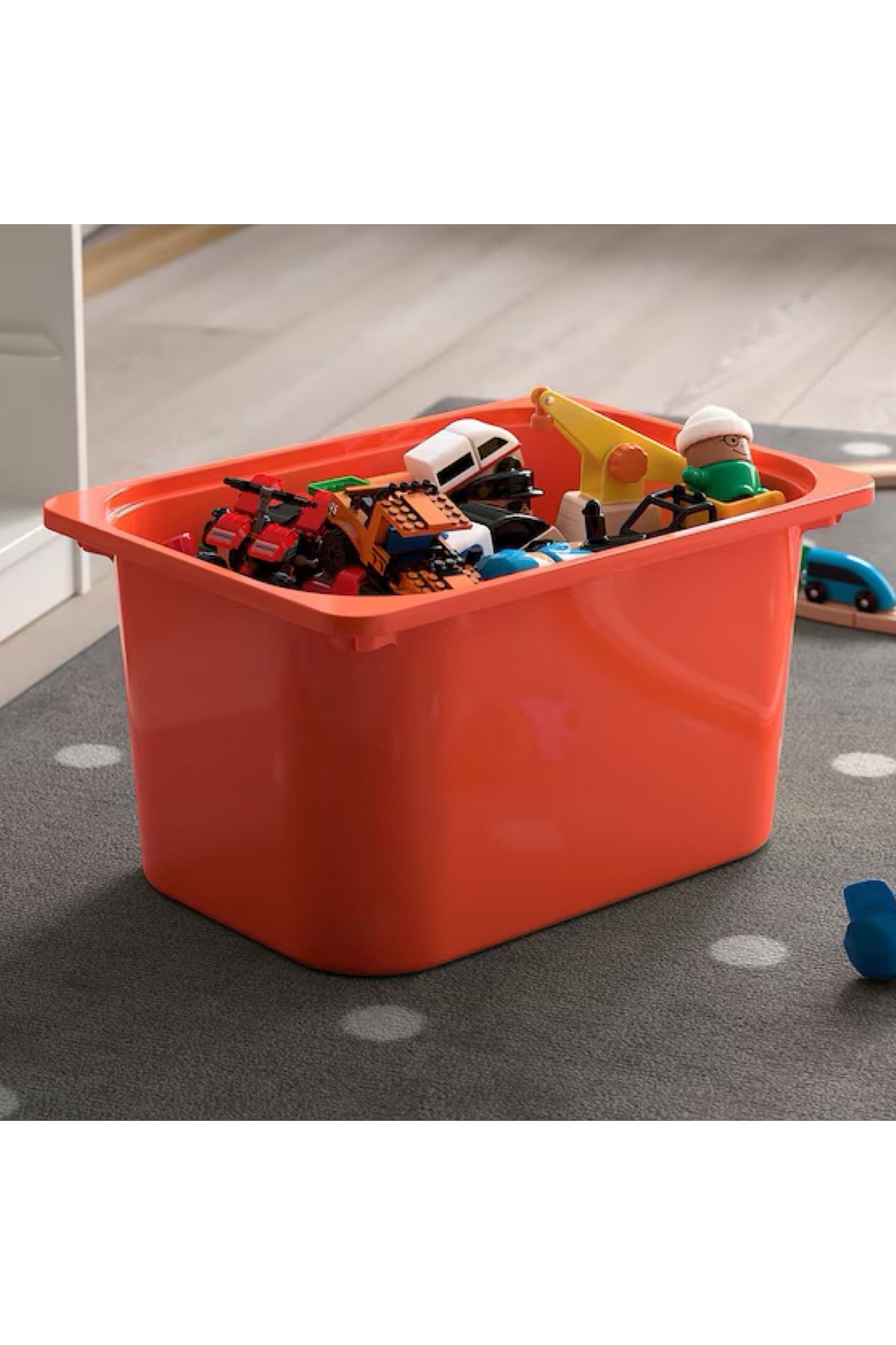 IKEA Trofast Parlak Turuncu Çocuk Odası Eşya Oyuncak Saklama Kutusu 42x30x23 Cm