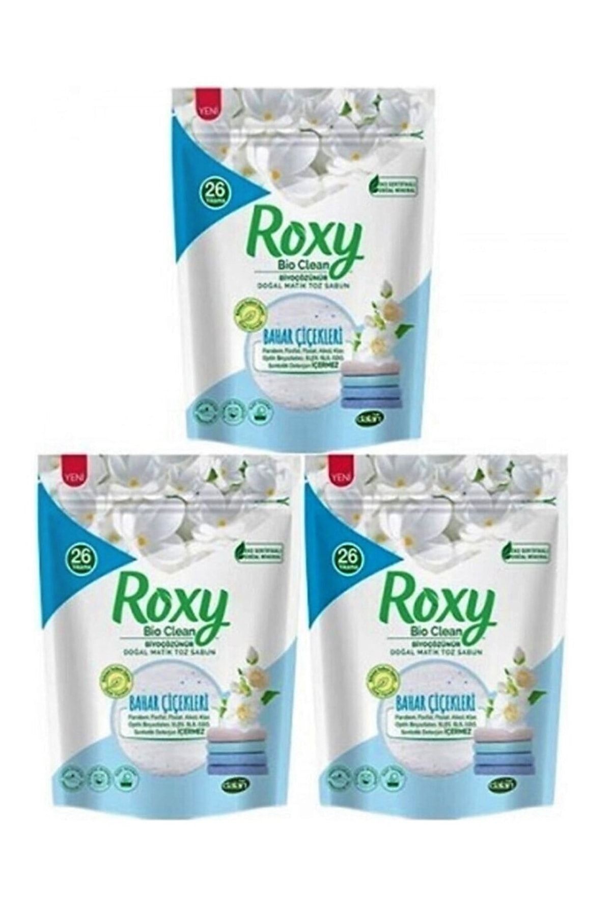 Dalan Roxy Bio Clean Matik Toz Sabun Bahar Çiçekleri 800 gr X 3 Adet