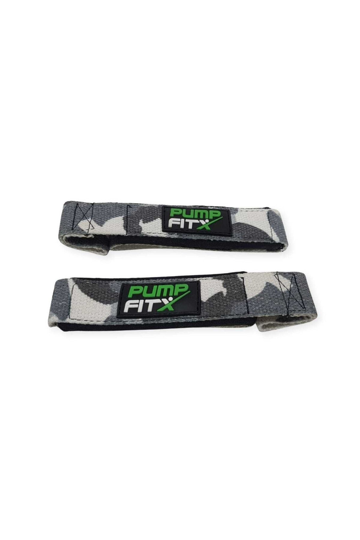 PUMP FITX Ağırlık Kayışı - Fitness Ağırlık Destek Bilekliği - Wrist Straps - Gri Desenli (1 Çift)