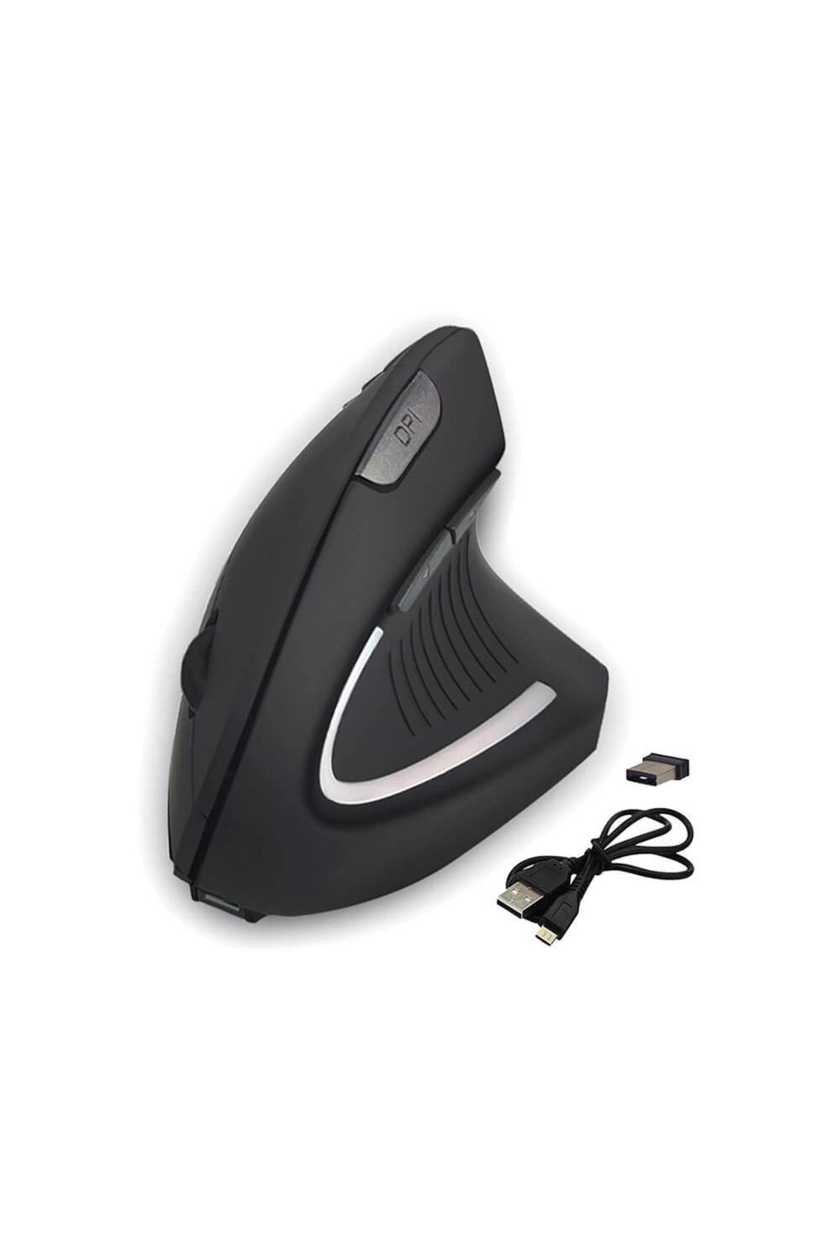 Genel Markalar Dikey Ergonomik Kablosuz Mouse - Wireless Oyuncu Mouse - 6 Tuşlu (ŞARJLI)